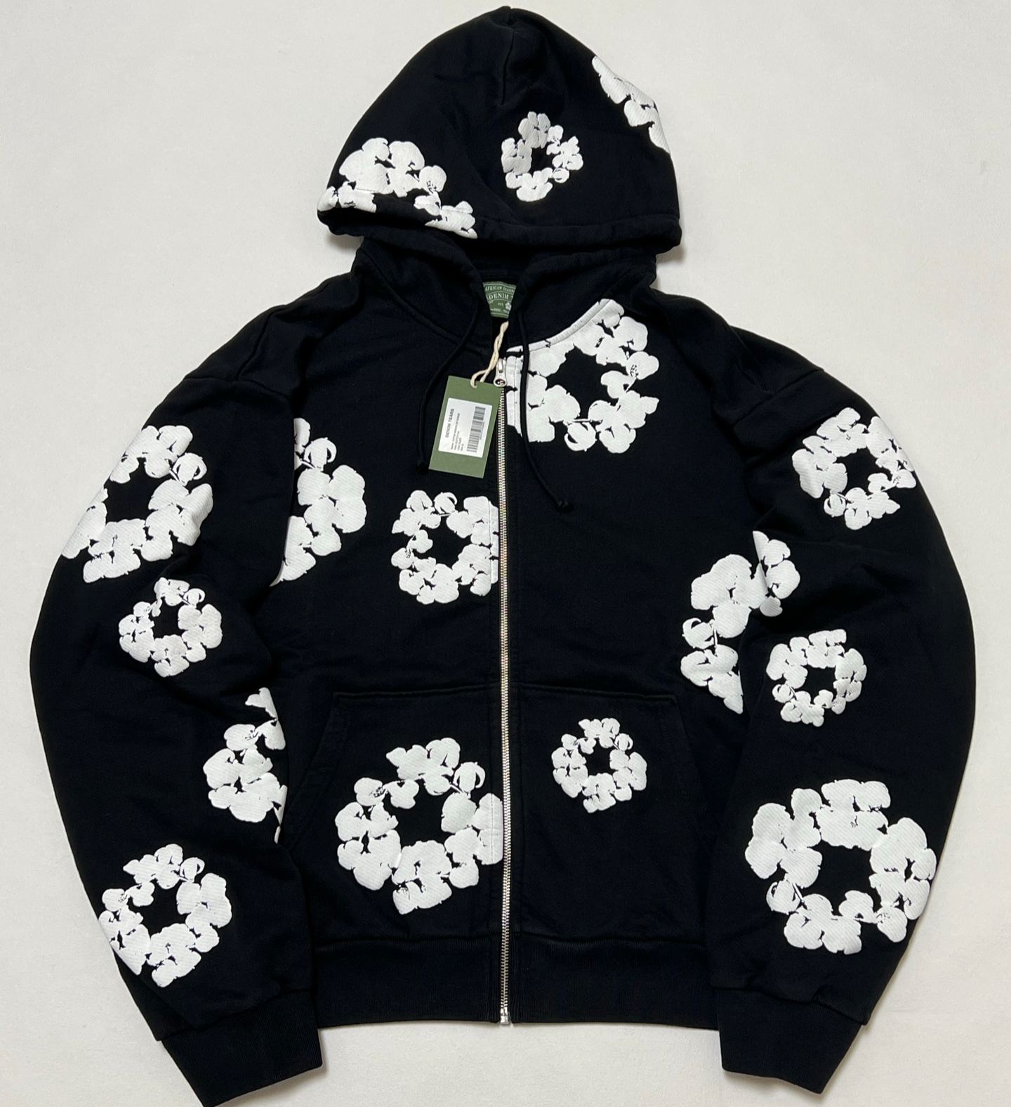Denim Tears Cotton Wreath Zip Hoodie (SS25TZH11412036）