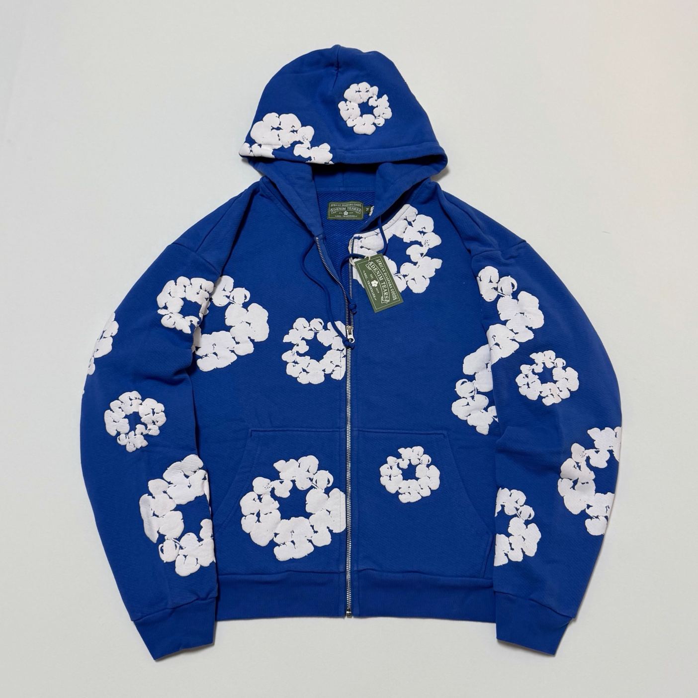 Denim Tears Cotton Wreath Zip Hoodie (SS25TZH11412036）