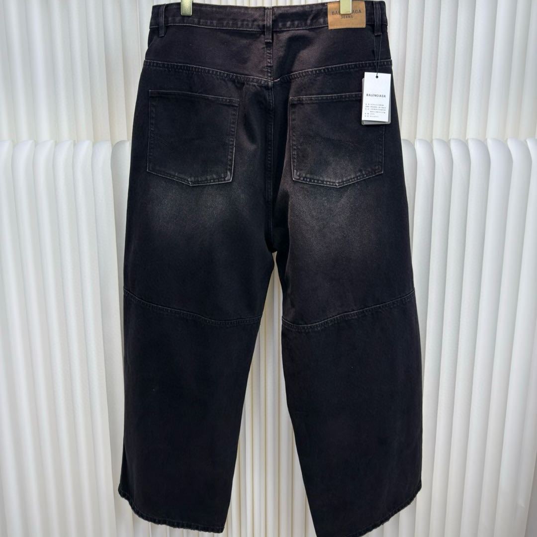 BALENCIAGA Men's George V Baggy Pants "Black"（814161TQW641089）