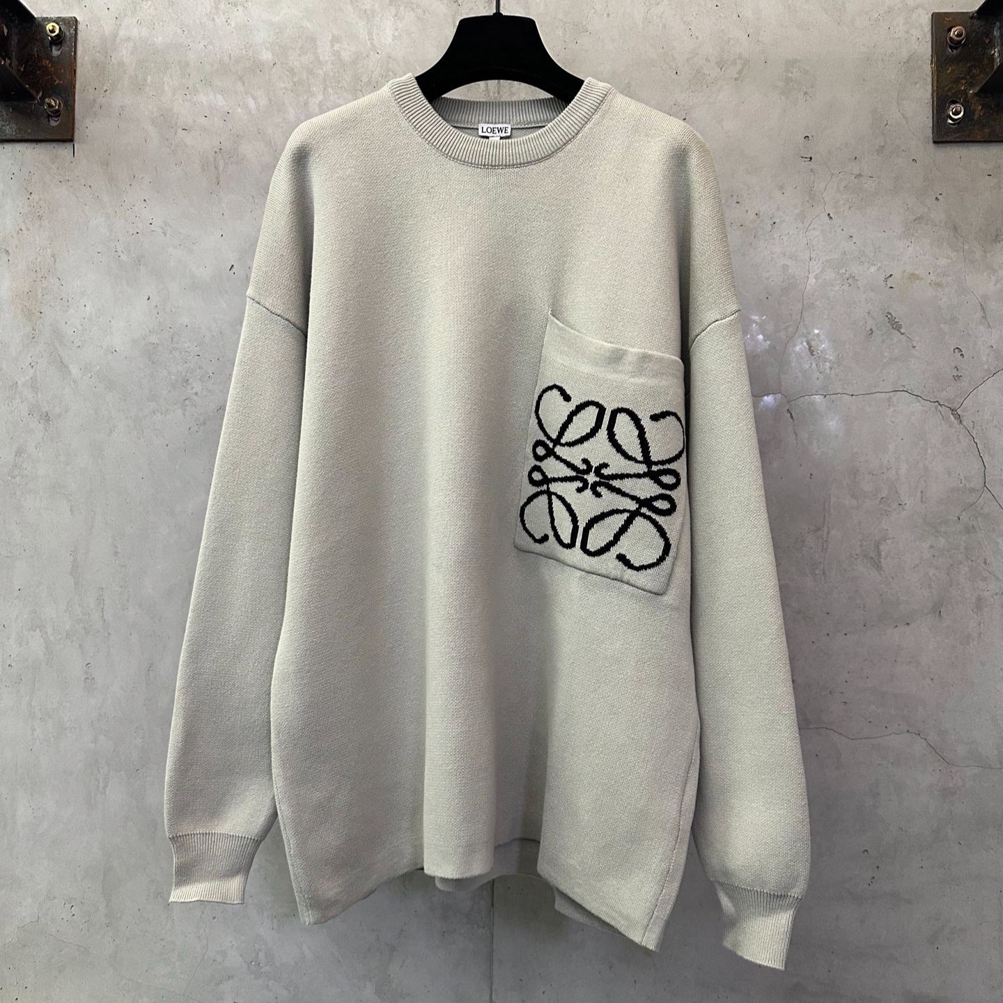LOEWE Gray cotton blend sweater (H526Y14KDK-1527）