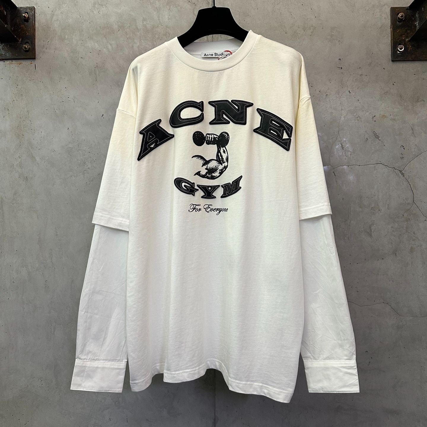 Acne Studios Exford U Long Sleeve Gym Bro Layered Tee (CL0404-DC6 ）