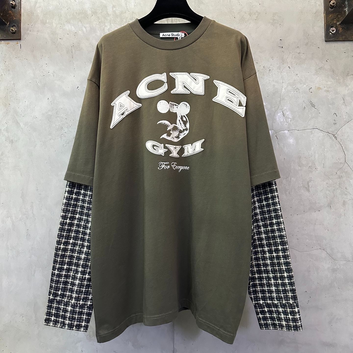 Acne Studios Exford U Long Sleeve Gym Bro Layered Tee (CL0404-DC6 ）