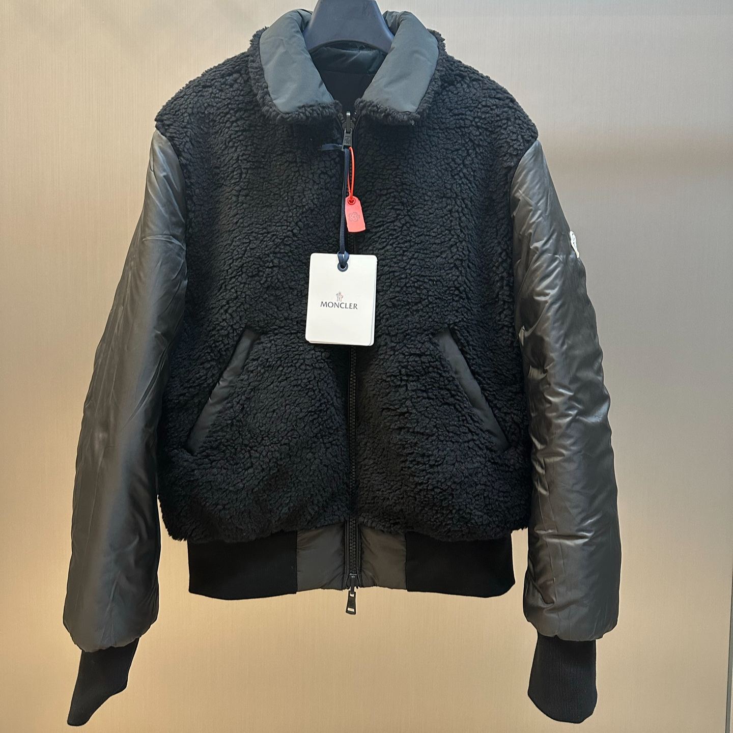 Moncler Black Maulevrier Reversible Teddy Aviator Jacket（K20911A0014559876999）