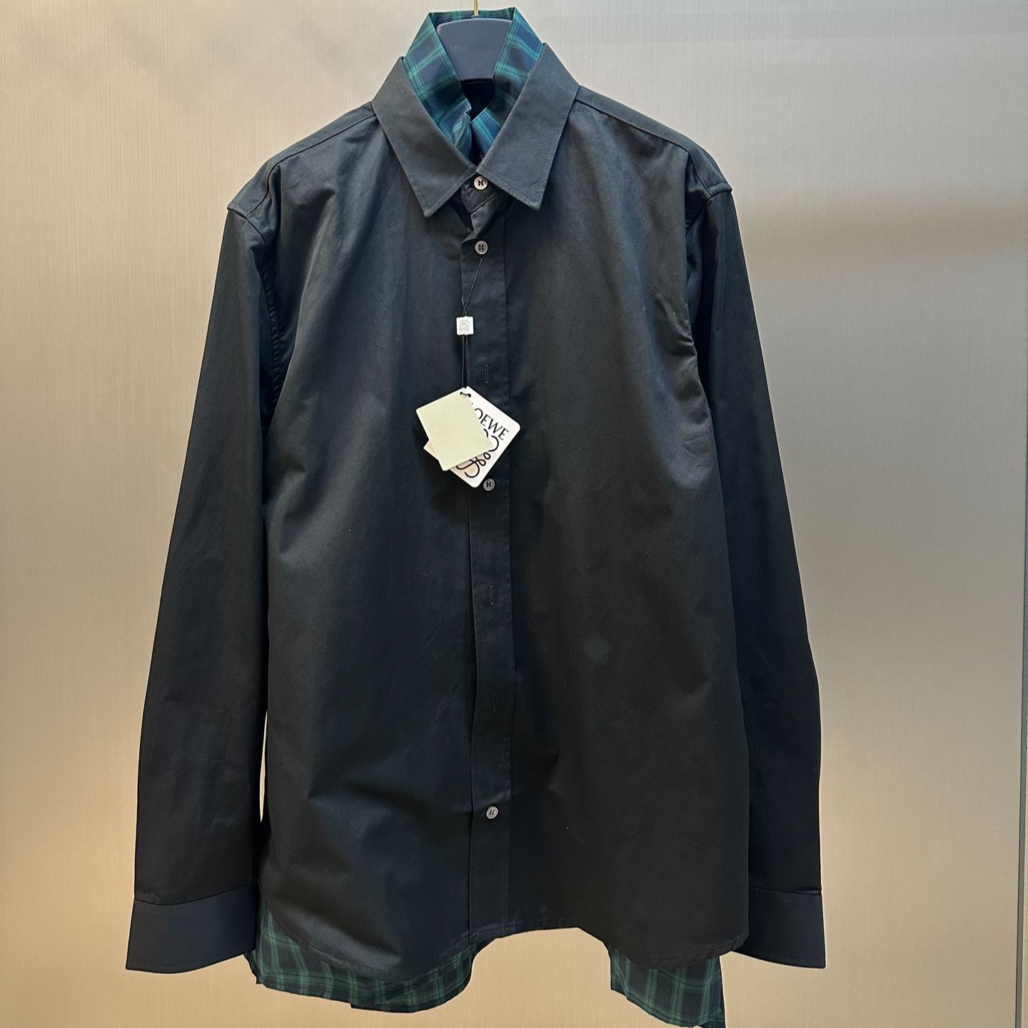  LOEWE Blue Hybrid Shirt  (H526Y05WDF-4648）