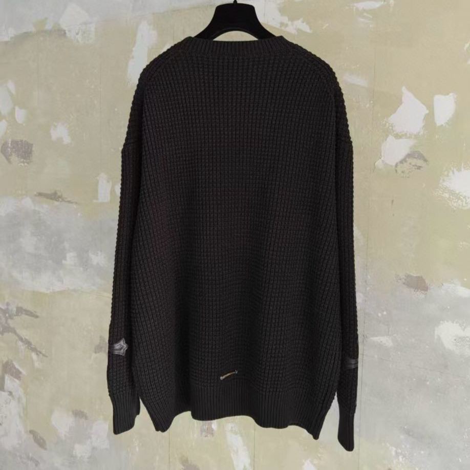 Chrome Hearts Leather Cross Patch Cashmere  (CH-104316903）