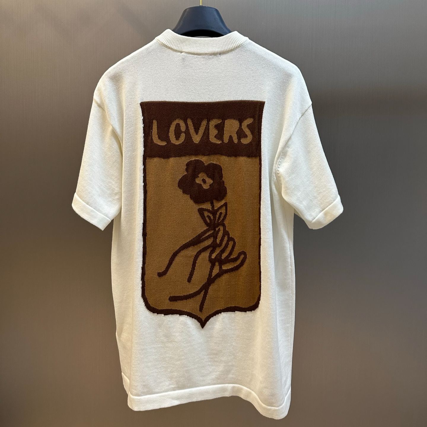 Louis Vuitton geometric style short-sleeved crew neck top（1AJDWT）