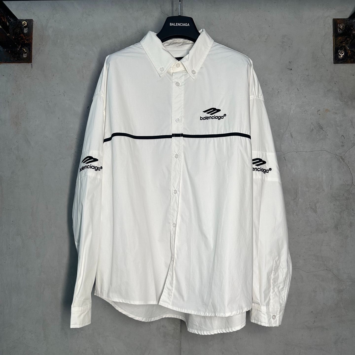 BALENCIAGA Men's 3B Sports Icon Tracksuit Shirt（768770TNQ259000）