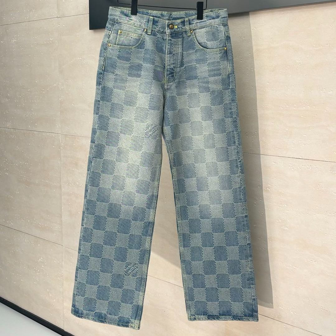 Louis Vuitton Damier denim pants（1AFQGR）