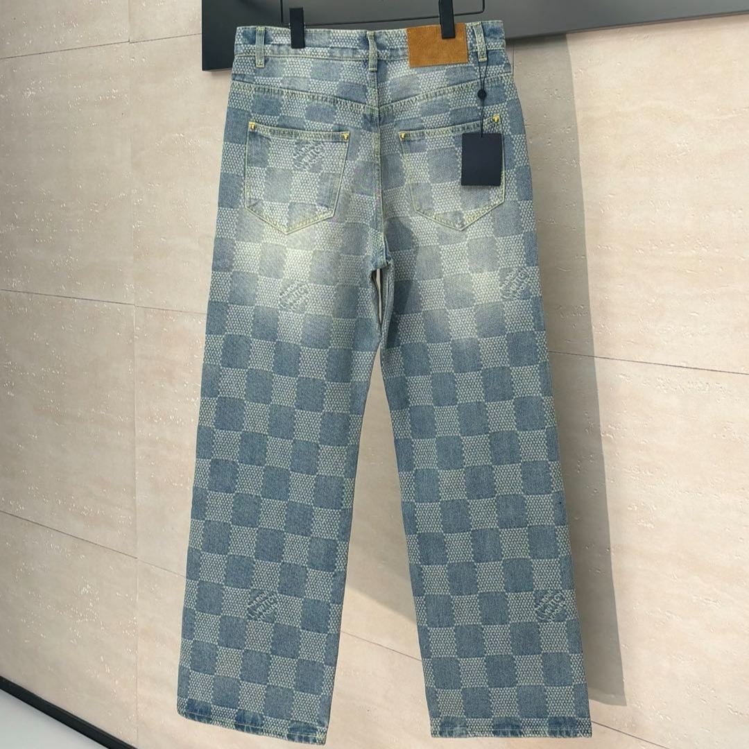 Louis Vuitton Damier denim pants（1AFQGR）