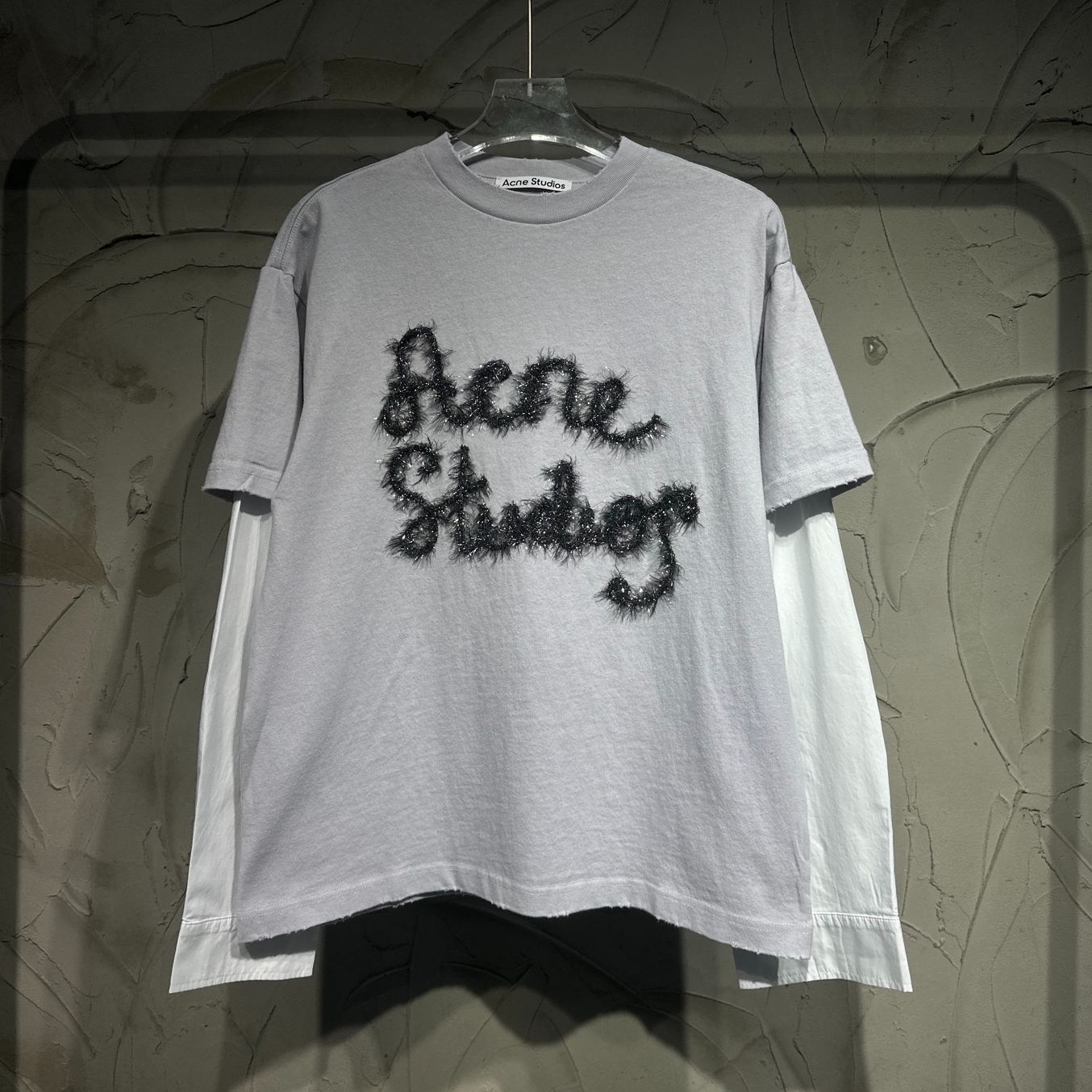 Acne Studios Edra Double Tinsel T-Shirt (AL0503-AA2）