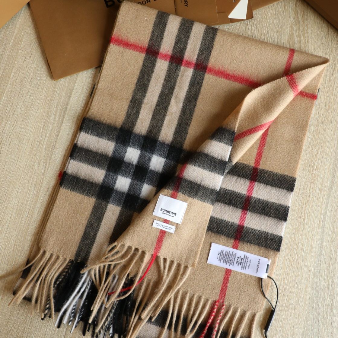 Burberry classic check cashmere scarf（80181731）