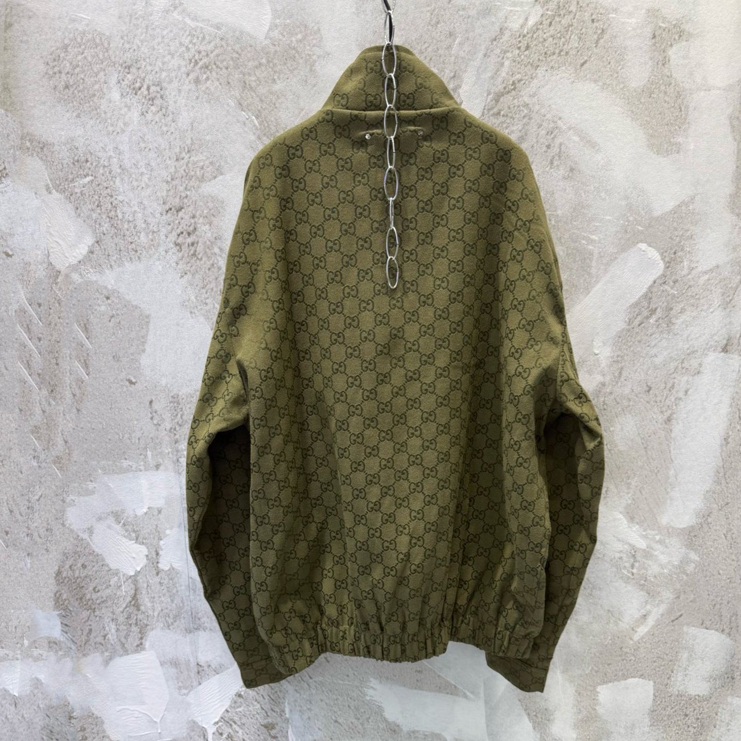 GUCCI GG canvas bomber jacket in forest green（833484-ZAF4S-3065）
