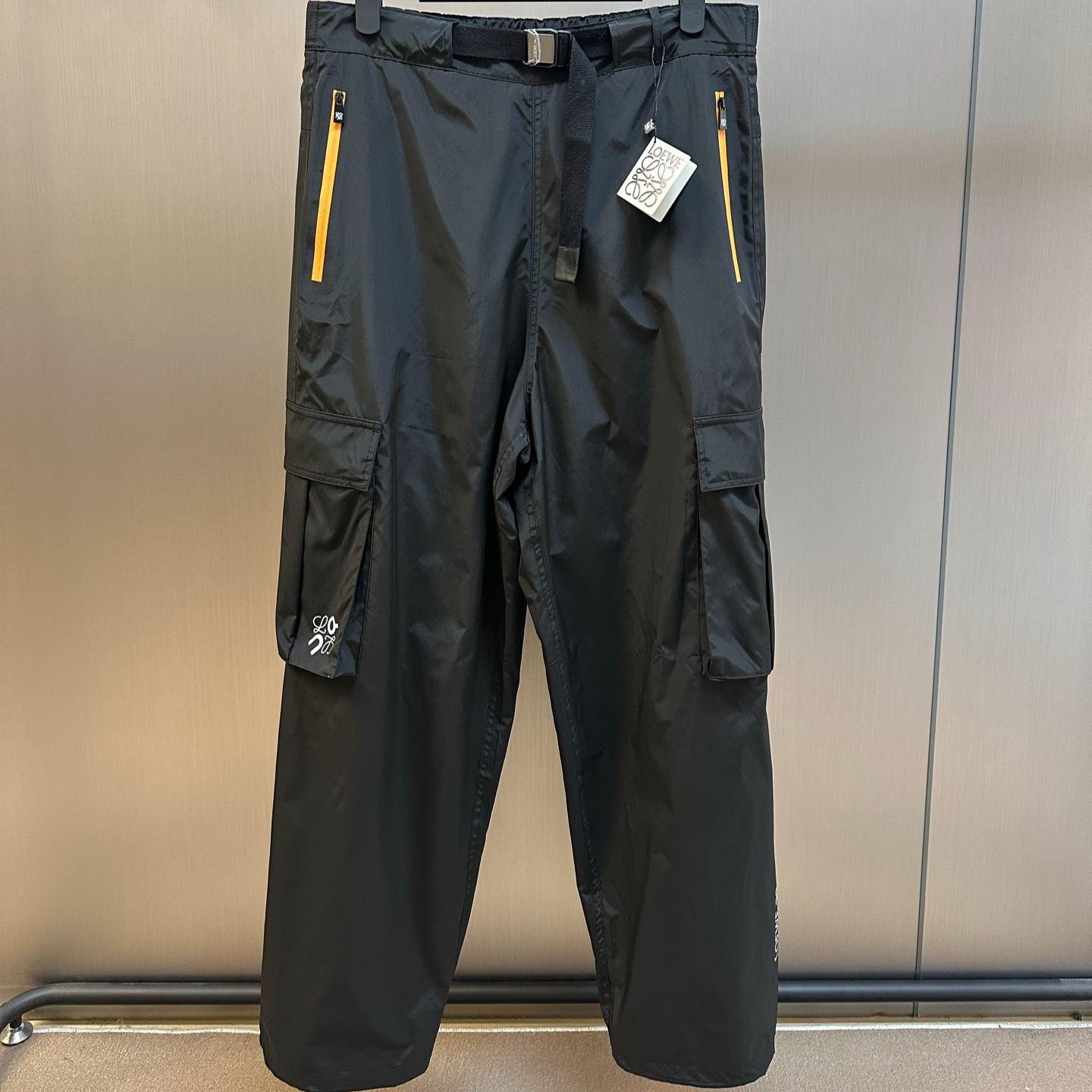 Loewe technical fabric work pants, black  (H929Y04X04-1100）
