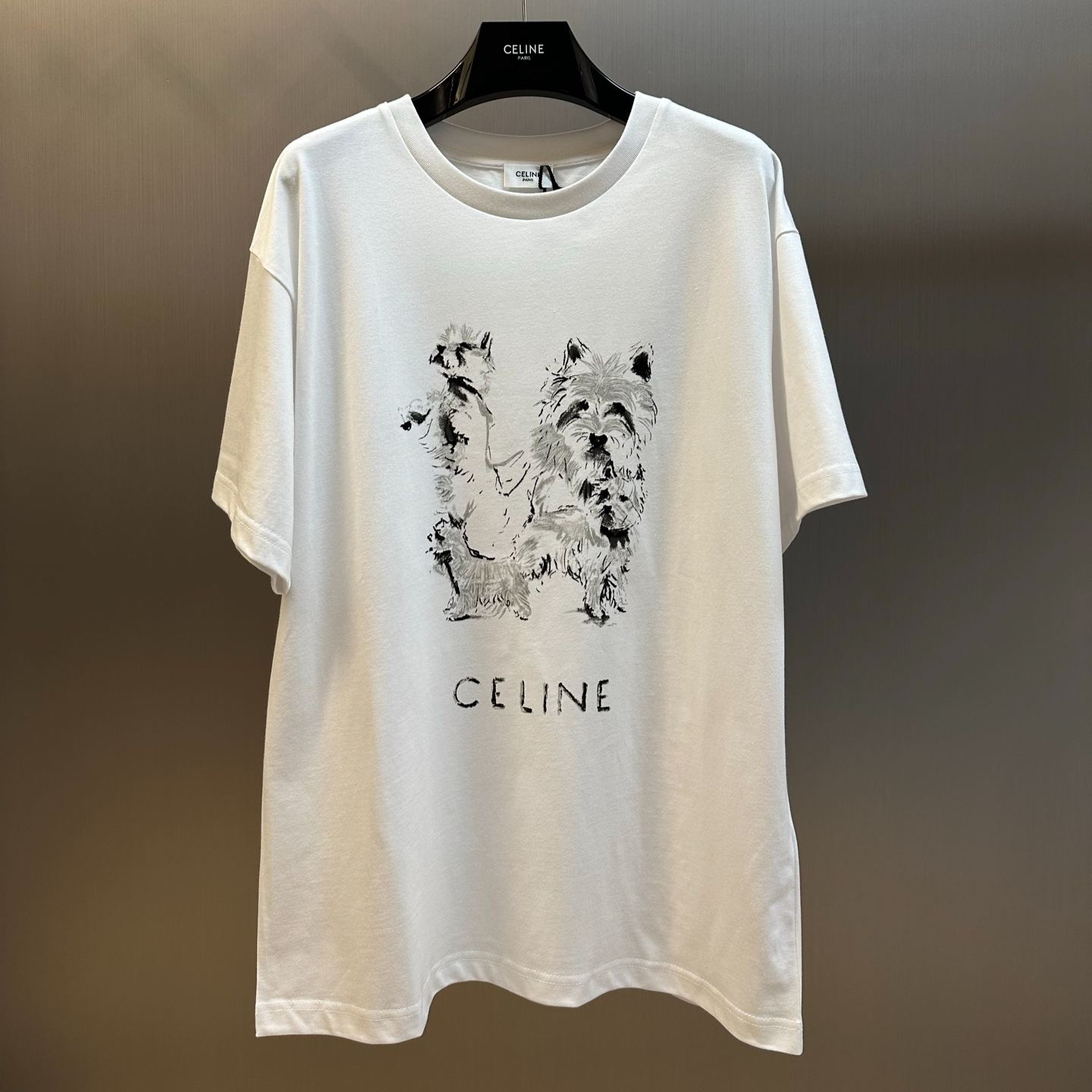 Celine sketch puppy T-shirt (RX0IH1242-01GD）