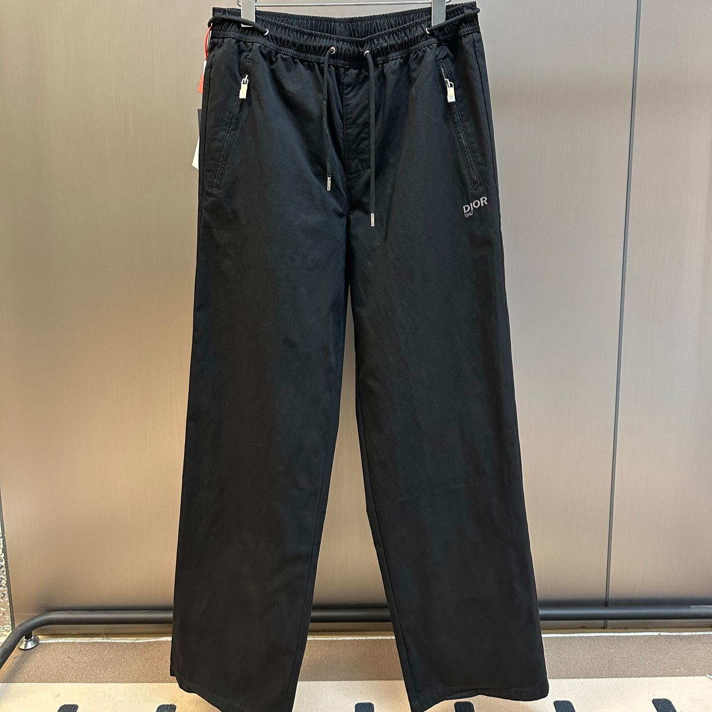 Dior Mountain Track Pants, Black Blend Cotton Twill（613C141A3068-C988）