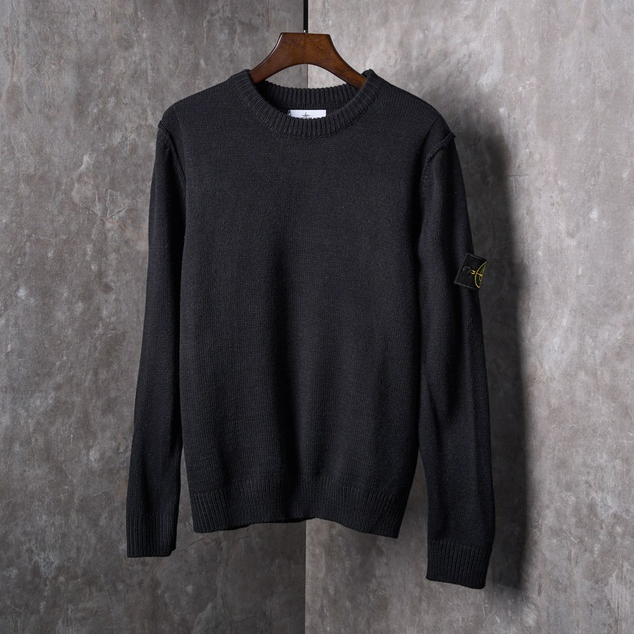 STONE ISLANDLambswool Crew Neck Knit（7715508A3-V0029）