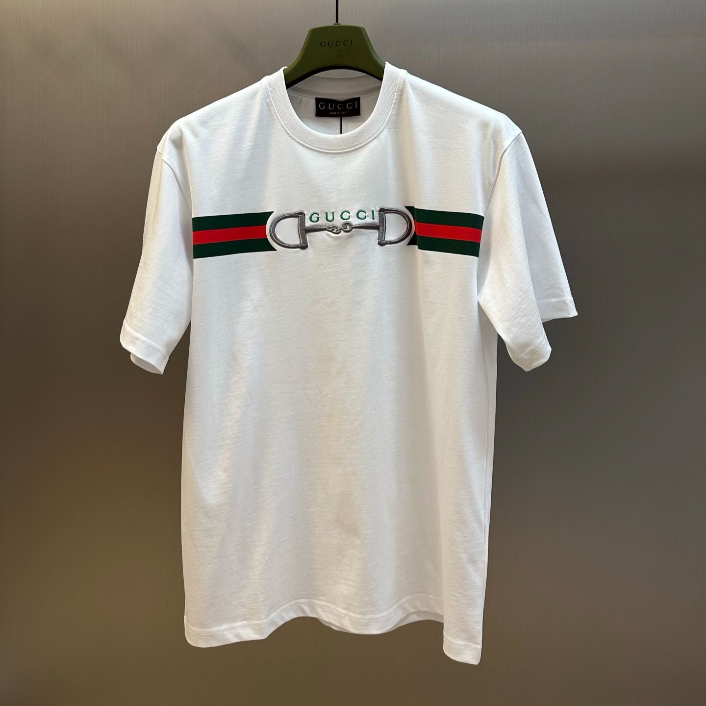 GUCCI Cotton jersey T-shirt with embroidery（855021-XJHOJ-9051）