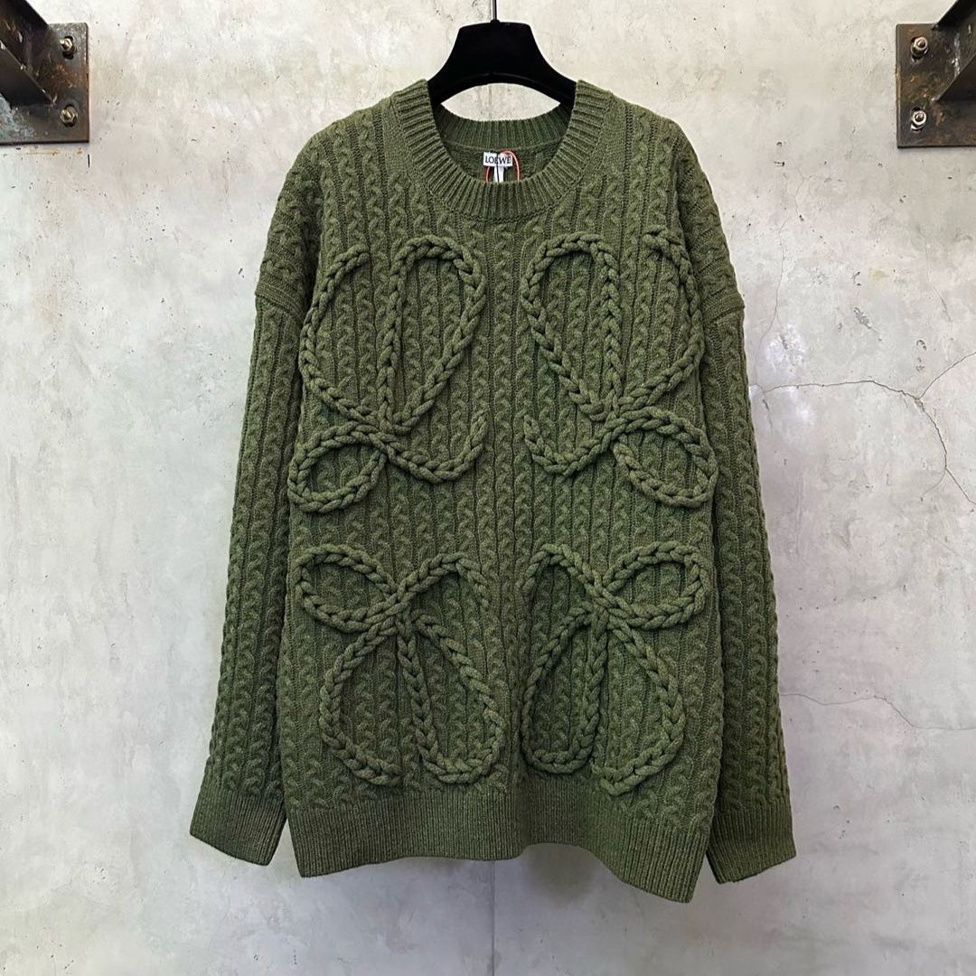 Loewe Cable Anagram sweater in wool (H526Y14K83-4160）