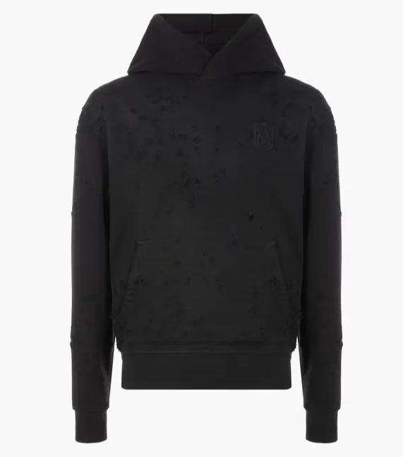 AMIRI MA Shotgun Embroidered Logo Hoodie Grey (AMJYHD1041-030）