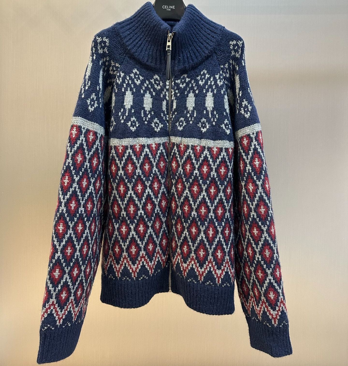 LOEWE wool zip-up cardigan  (H526Y16KAJ-5137）