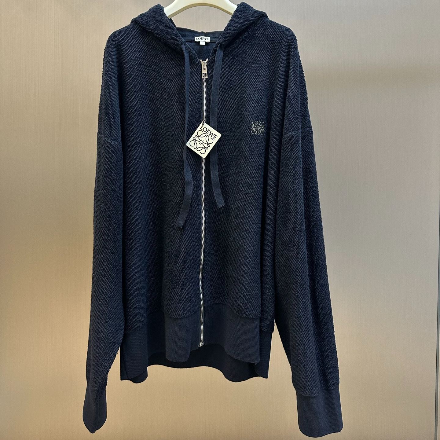 LOEWE Wool Anagram Zip-Up Hoodie (H526Y16KAT-5110）