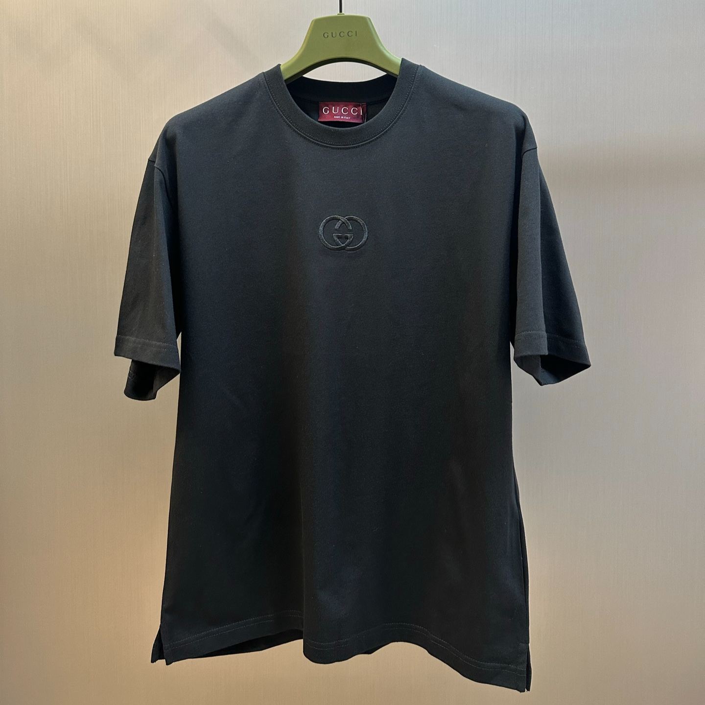 GUCCI Embroidered Knit Cotton T-shirt（854394-XJHN0-1043）