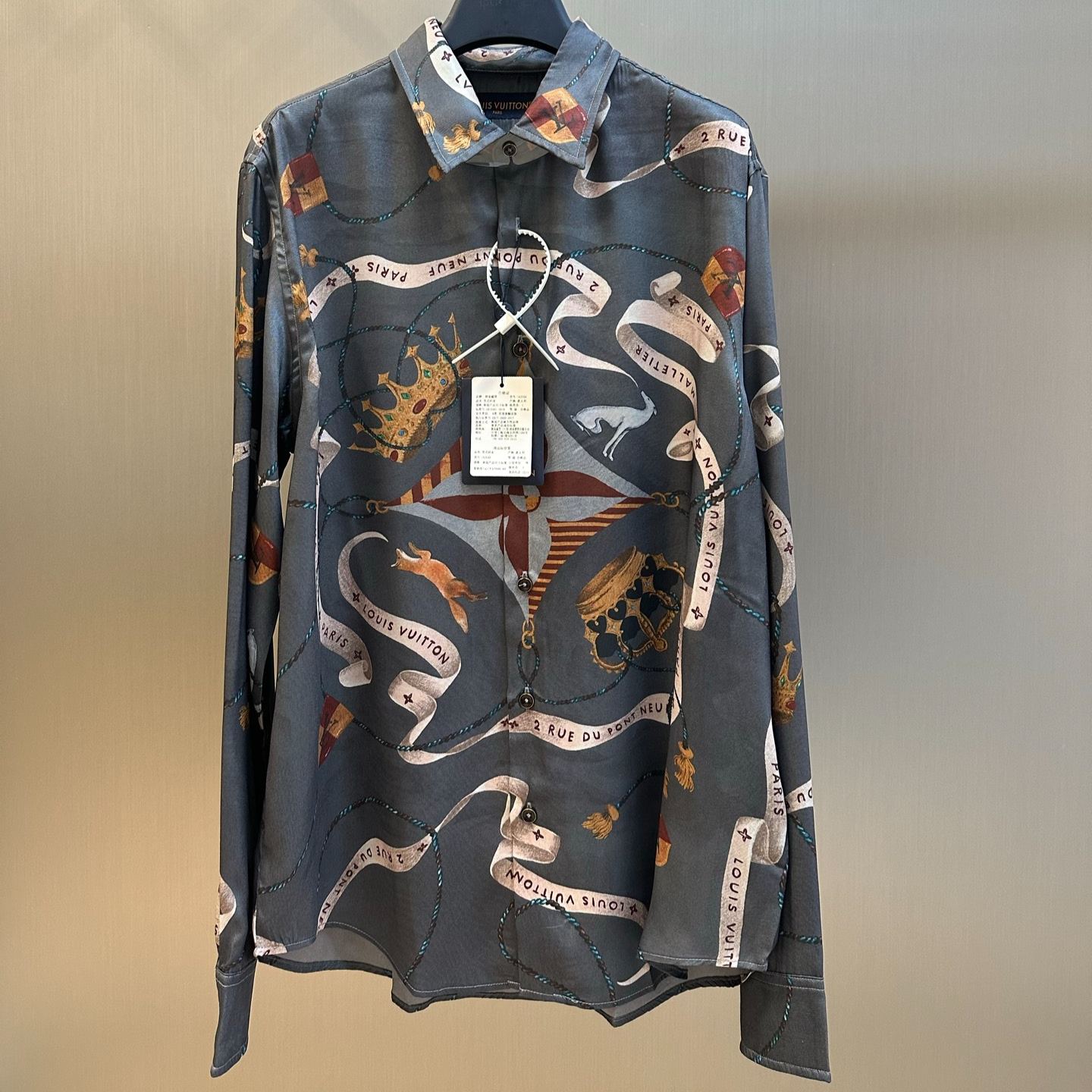 Louis Vuitton printed silk shirt（1AJCA6）