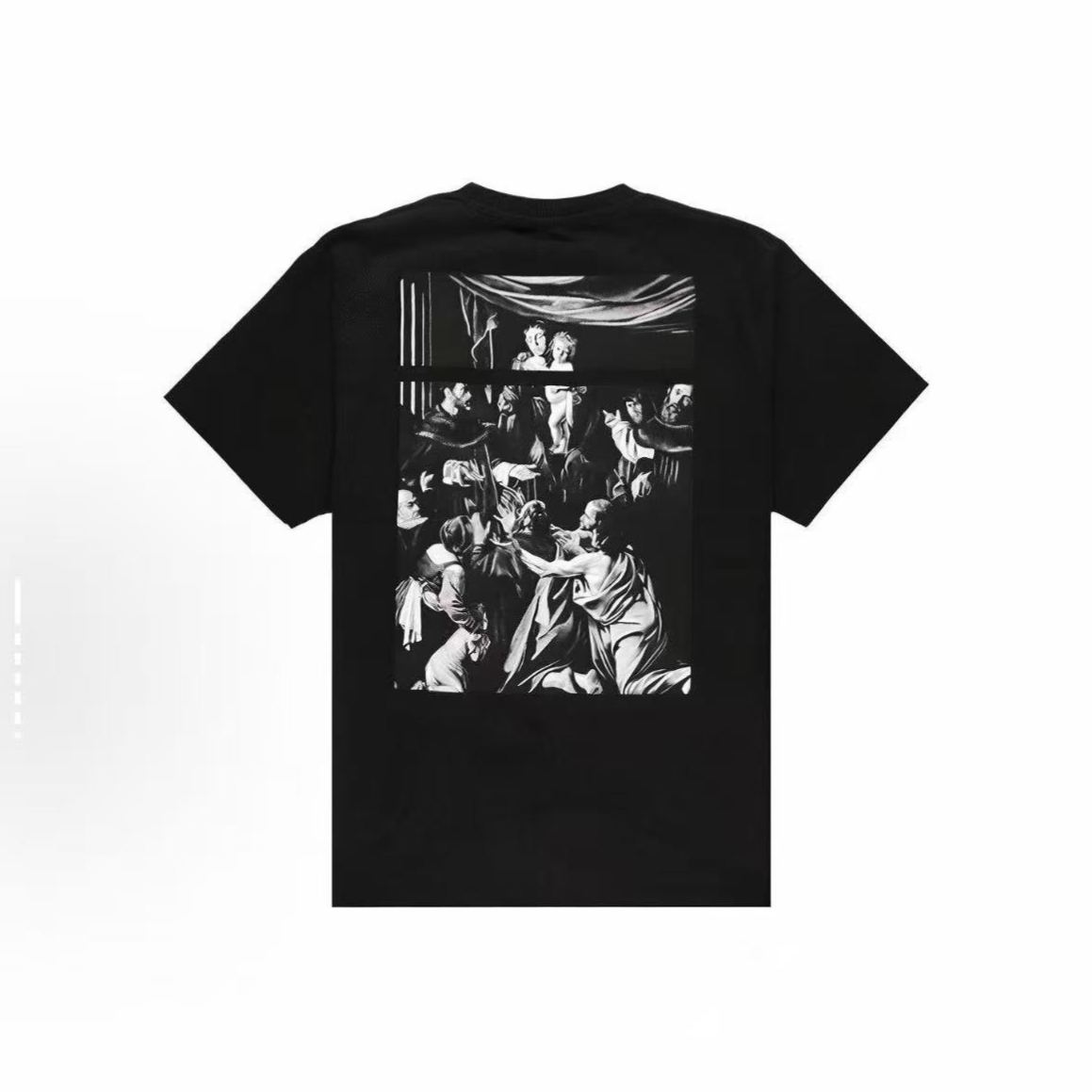 Off-White Spring/Summer 2020 Caravaggio Square Back Logo Print Short-Sleeve T-Shirt  (OMAA038S201850050188）