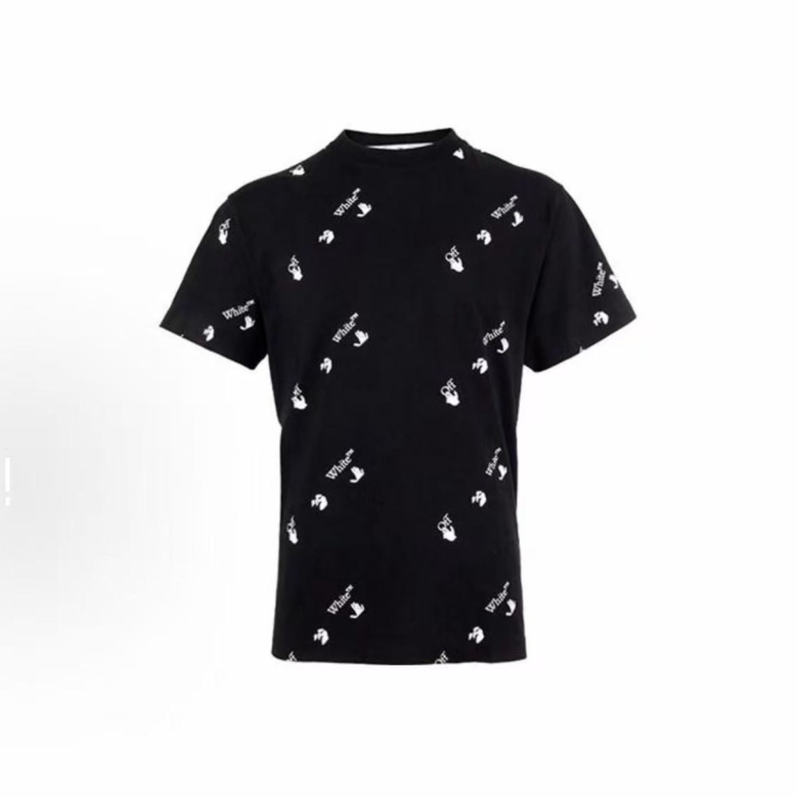 Off-White All Over Logo T-Shirt   (OMAA038R21JER0101001）