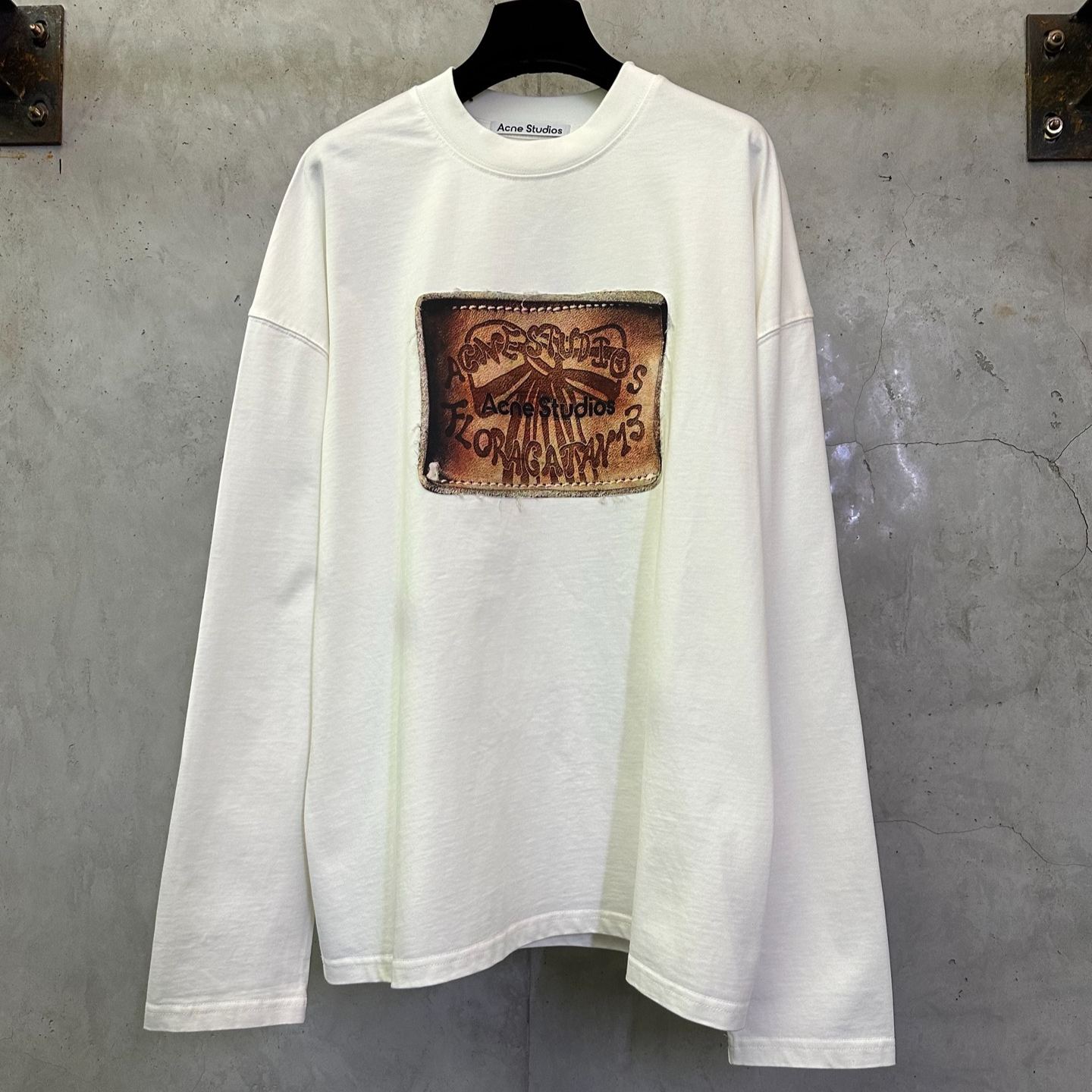 ACNE STUDIOS Print long-sleeve t-shirt - White (CL0408-100）