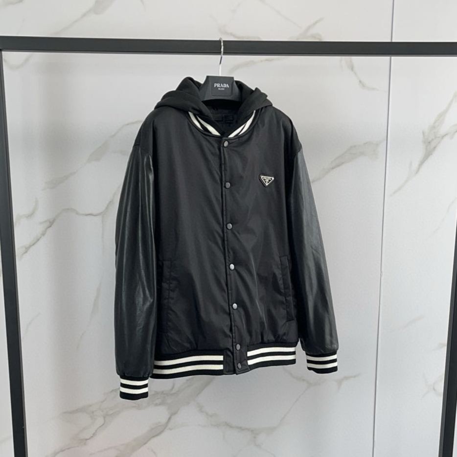 PRADA Oversized Re-Nylon bomber jacket（SGC578_1WQ8_F0002_S_OOO）