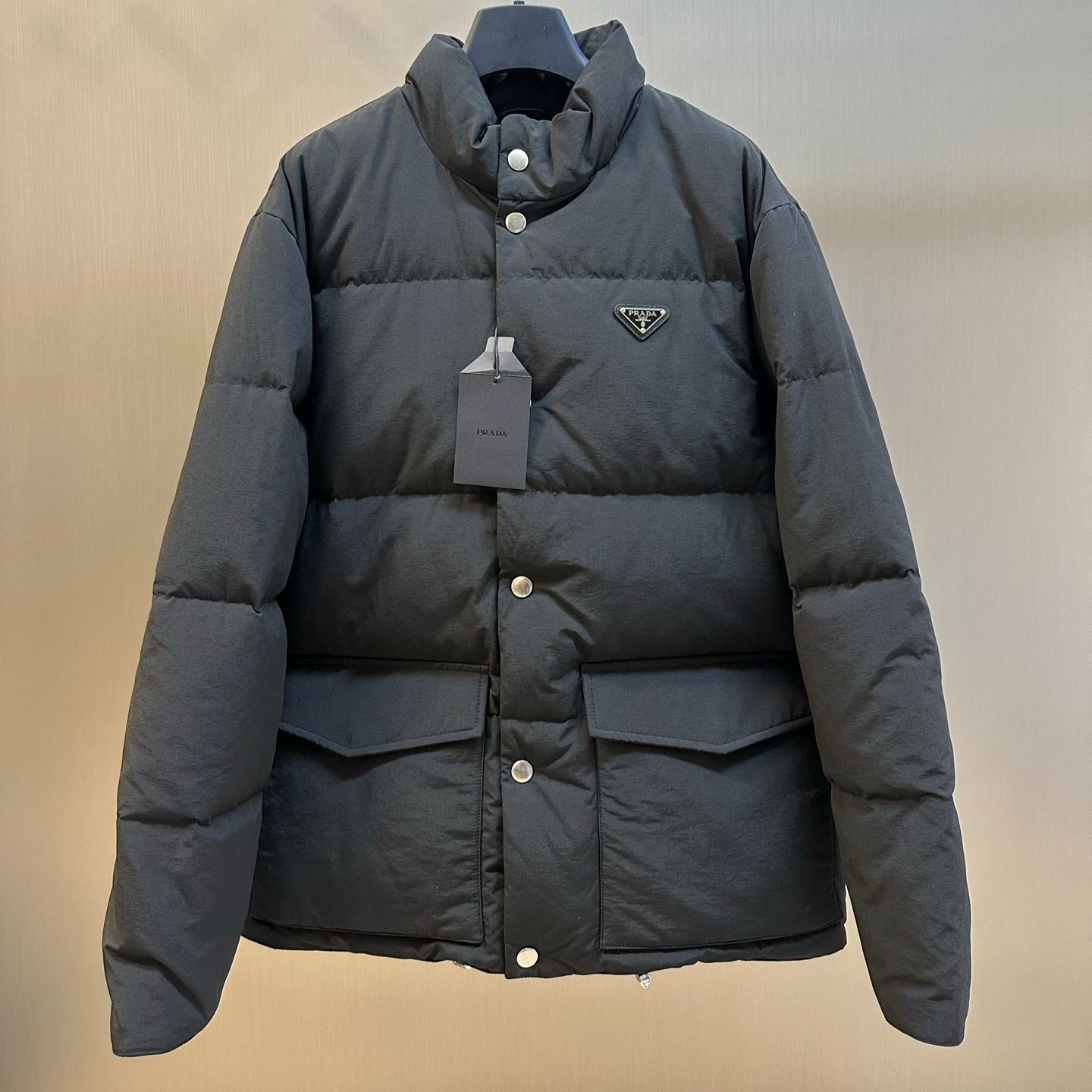 Prada Re-Nylon x Sheepskin Long Down Jacket(SGC758-16BF-F0002-S-FMO）