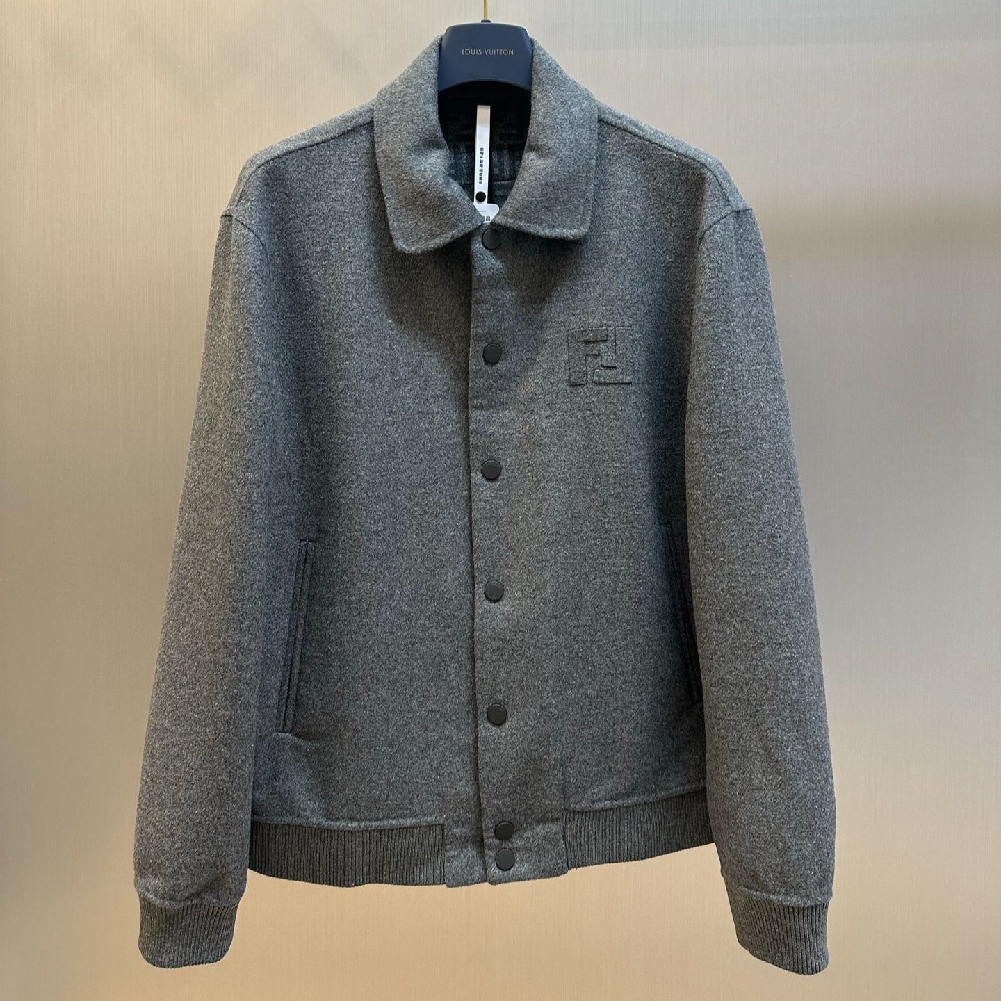FENDI grey wool blouson (FW1413AVIXF1M2T）