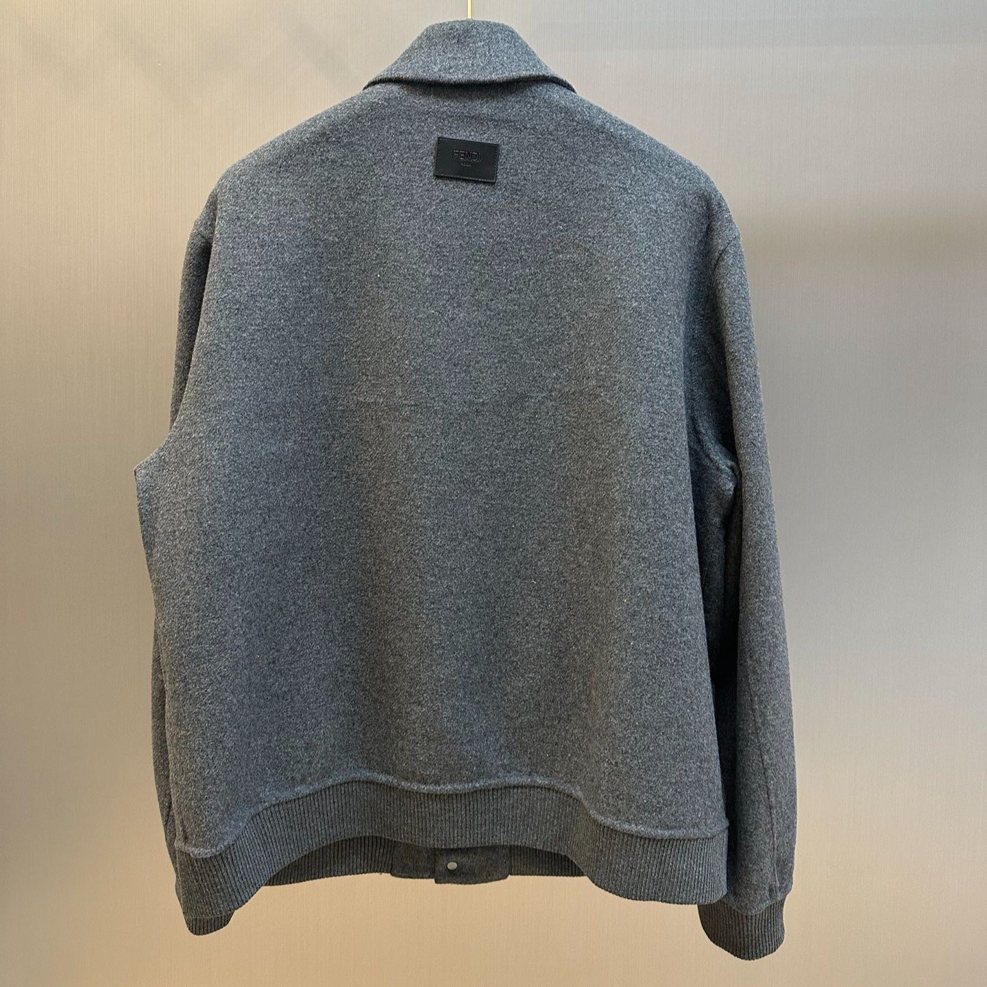 FENDI grey wool blouson (FW1413AVIXF1M2T）