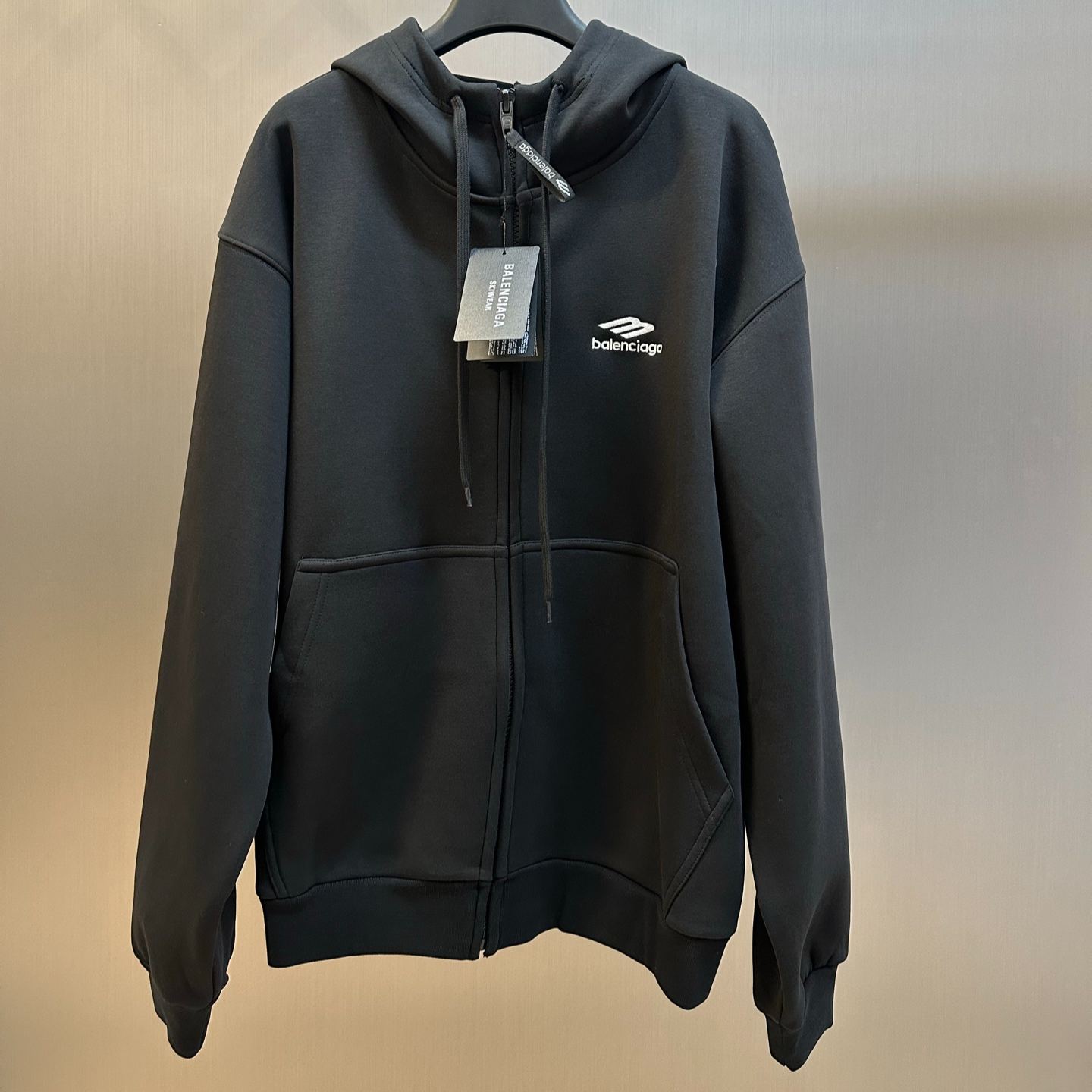Balenciaga 3B Sports Icon Zip-Up Hoodie (855304TQVN99034）