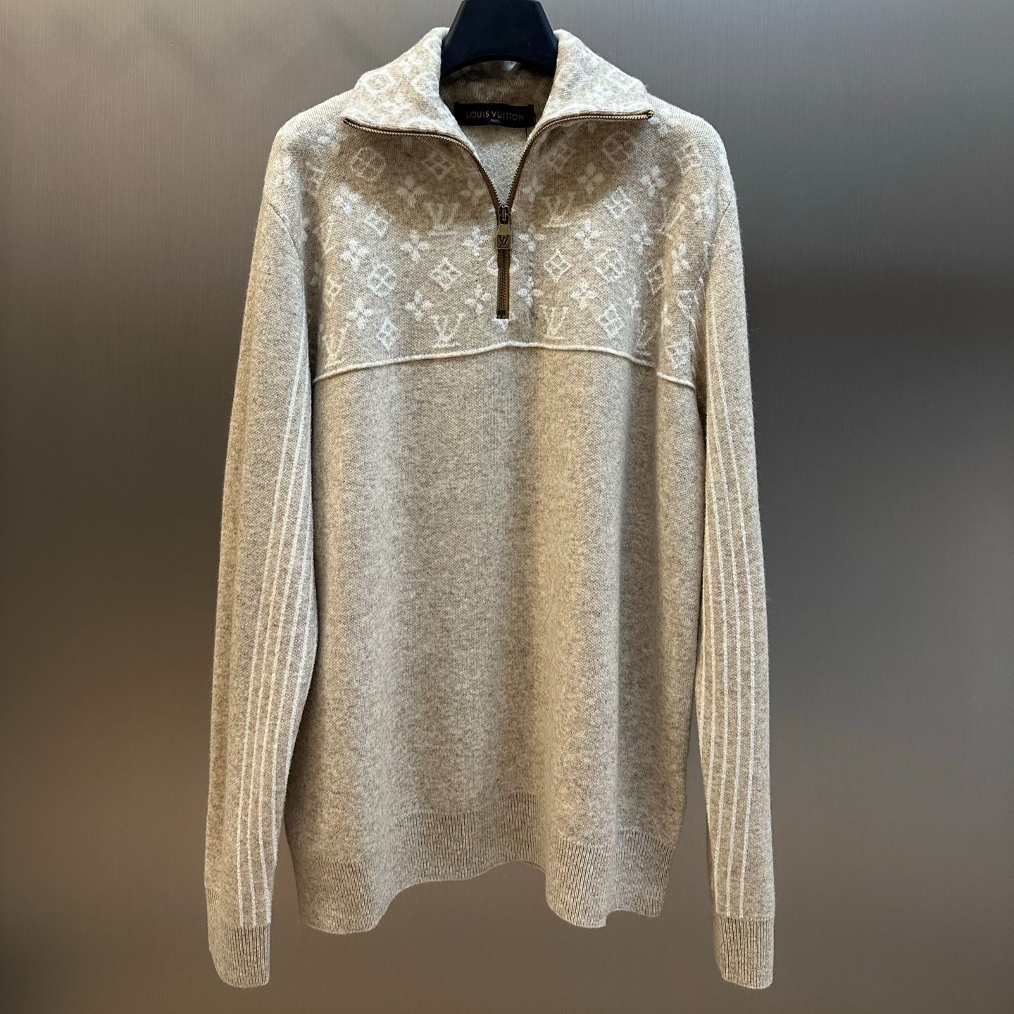 Louis Vuitton Ribbed Wool Half-Zip Pullover（1AJBWH）