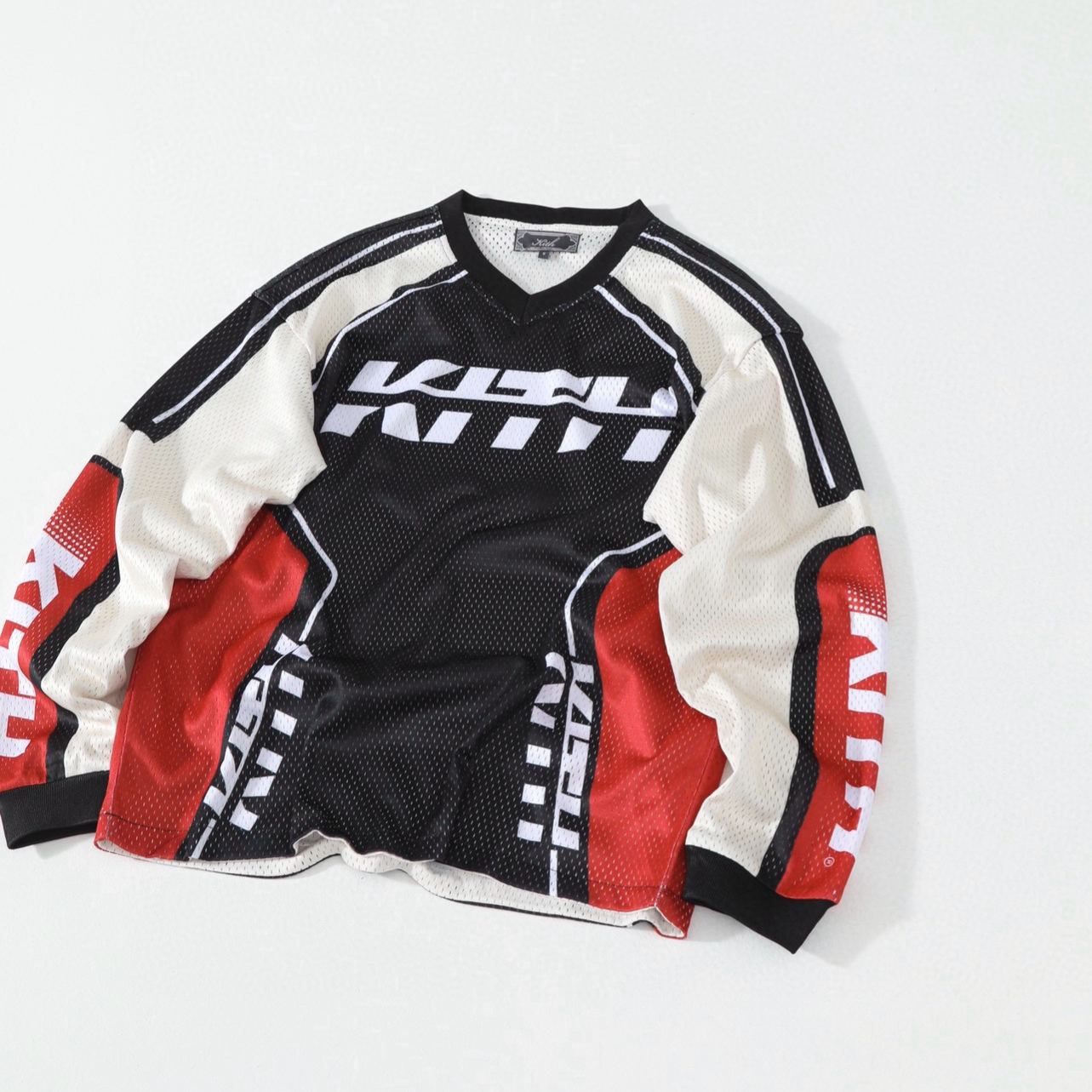 Kith Moto Mesh Long Sleeve Donovan Tee - Black（KHM033271-001）
