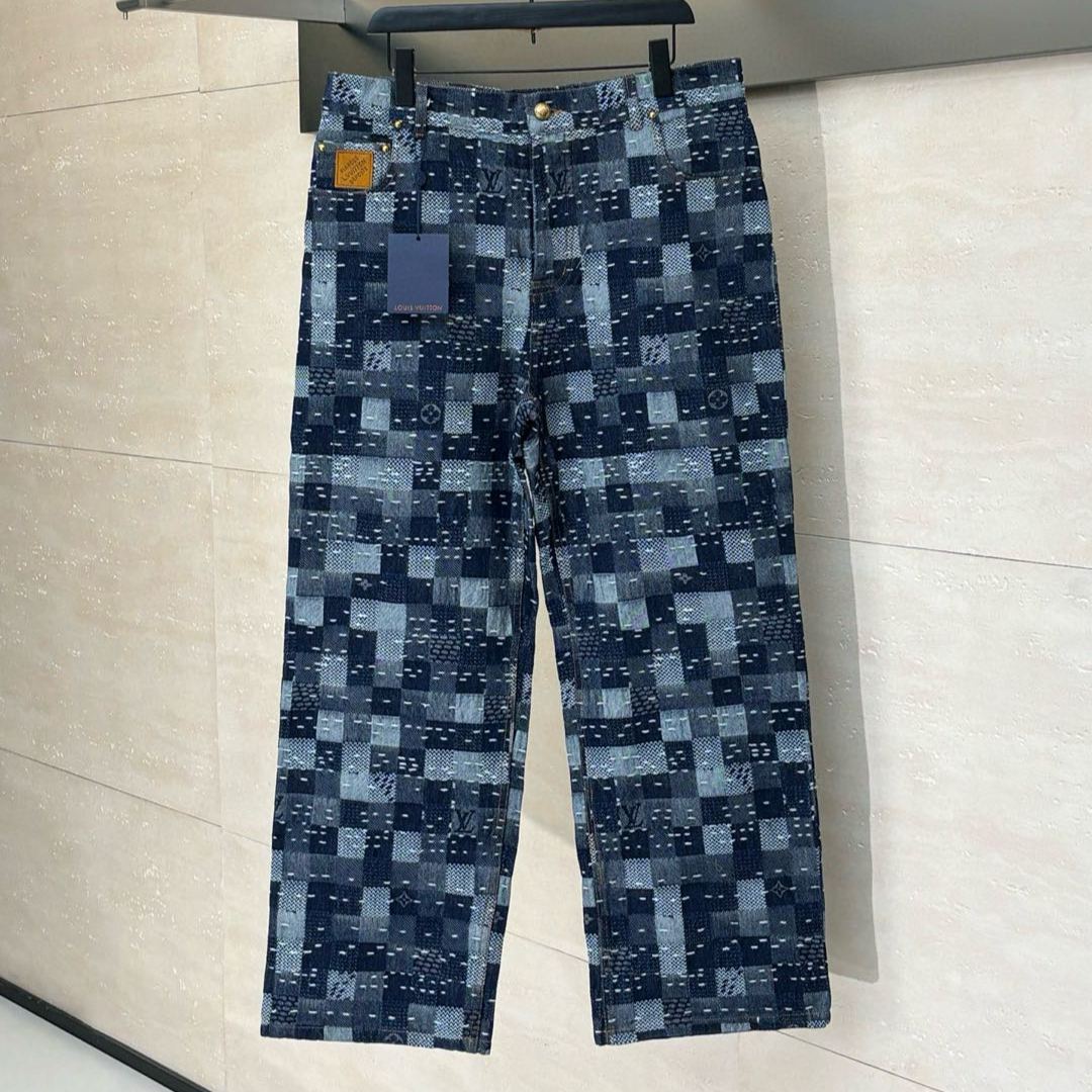 Louis Vuitton Damier denim skate pants（1AILSF）