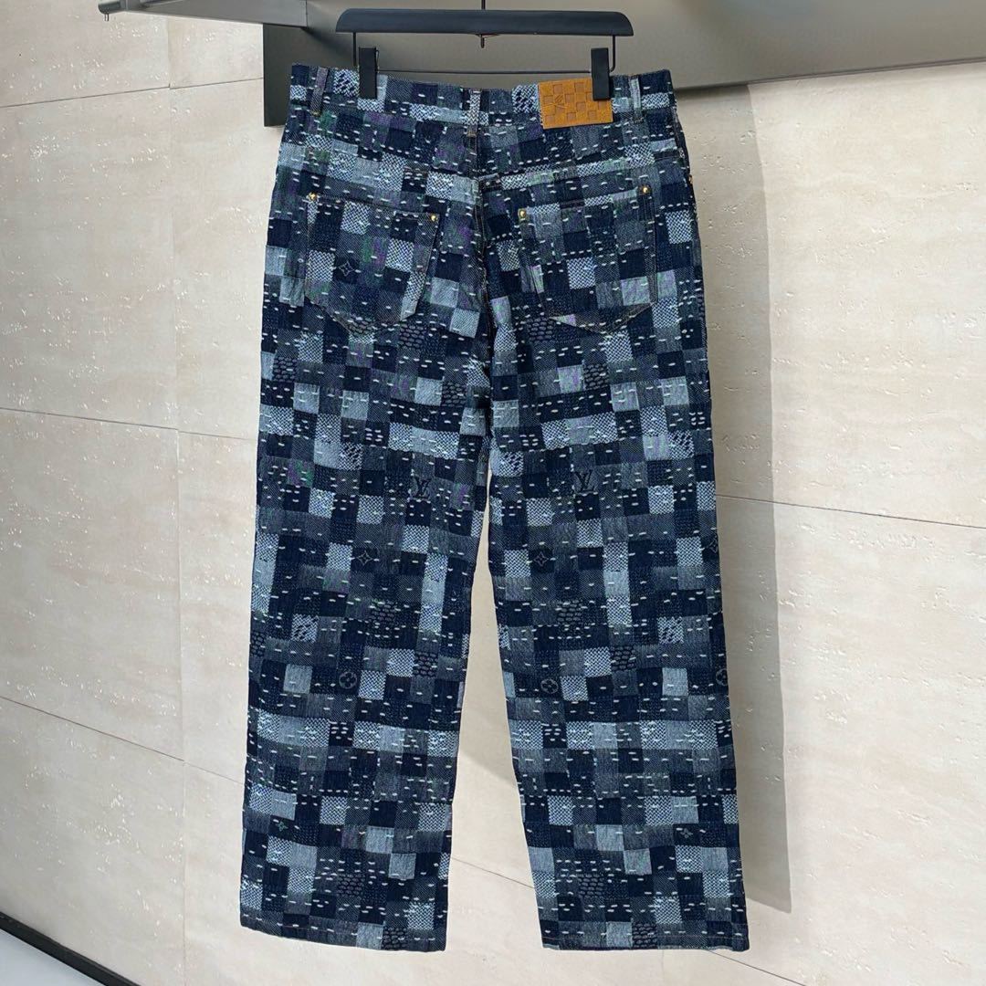 Louis Vuitton Damier denim skate pants（1AILSF）