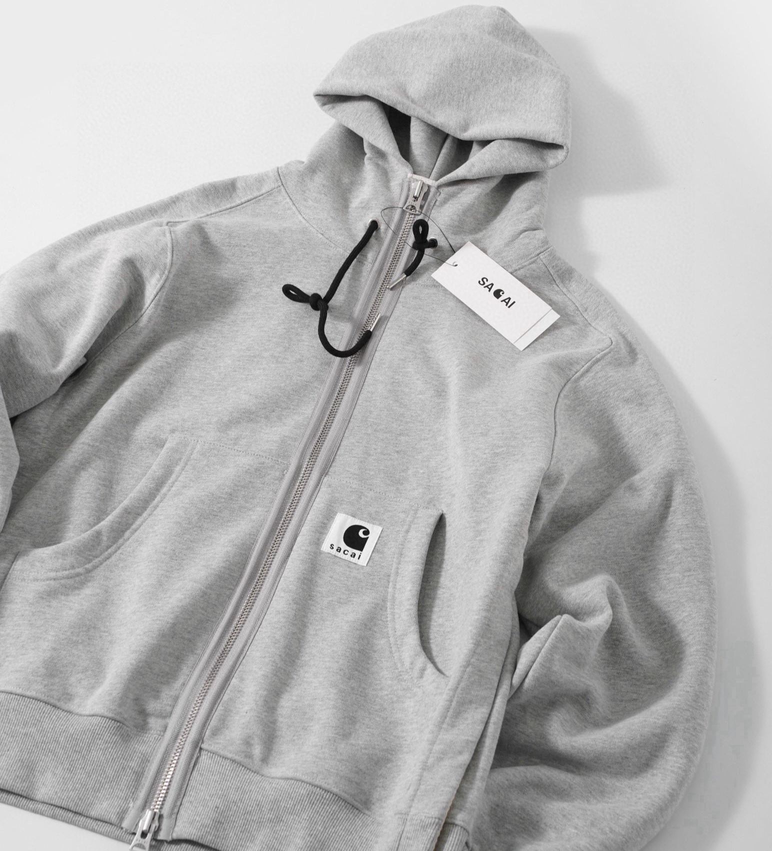 Sacai 23SS Carhartt WIP Zip Hoodie（23-0556S-001）