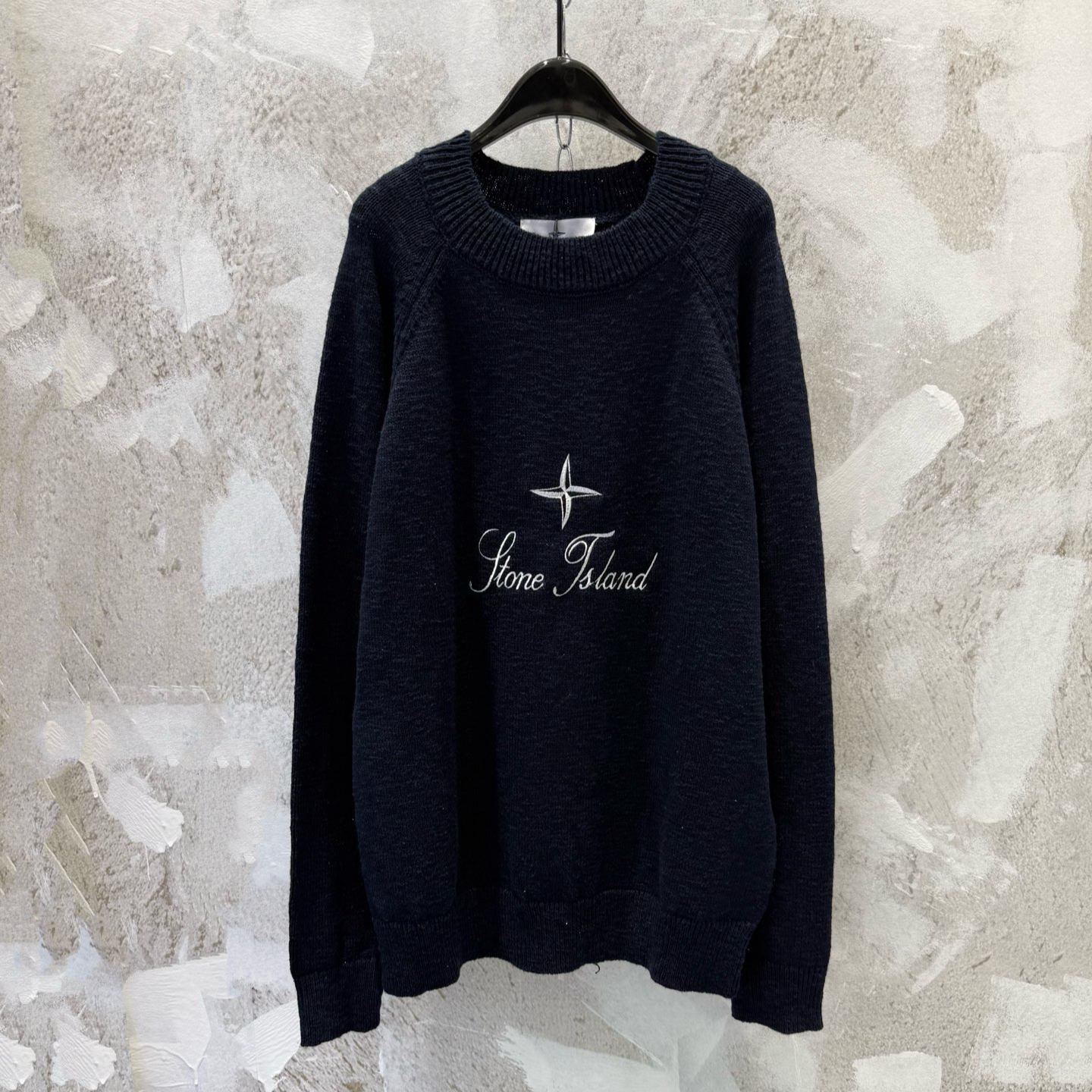 STONE ISLAND Embroidered Crew Neck Sweater Knitwear Long Sleeve（K2S155100093S00HA-V0026）