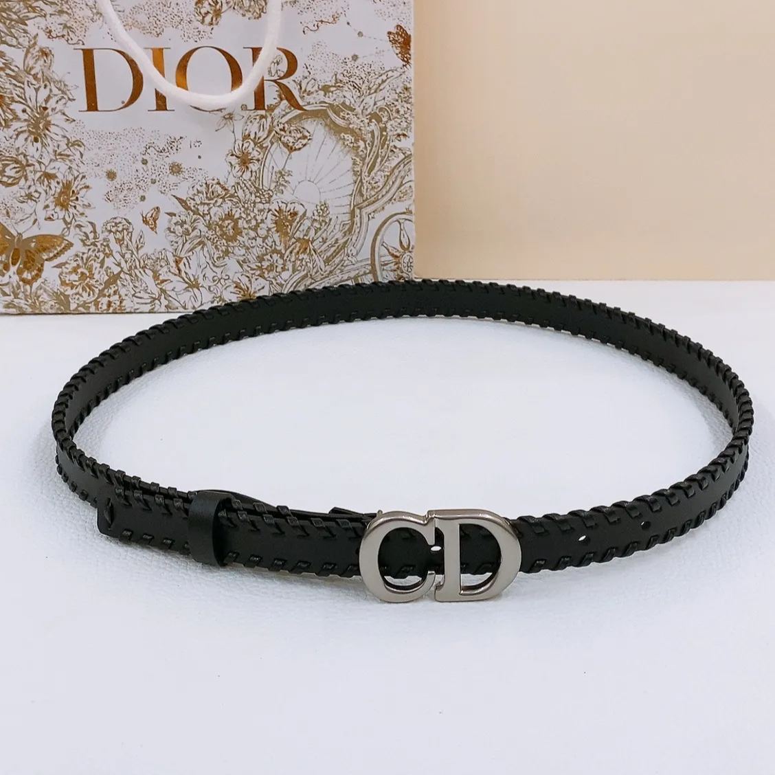 Dior Cow Leather Belts Unisex Black Width: 2CM（B04459BUI_M900）