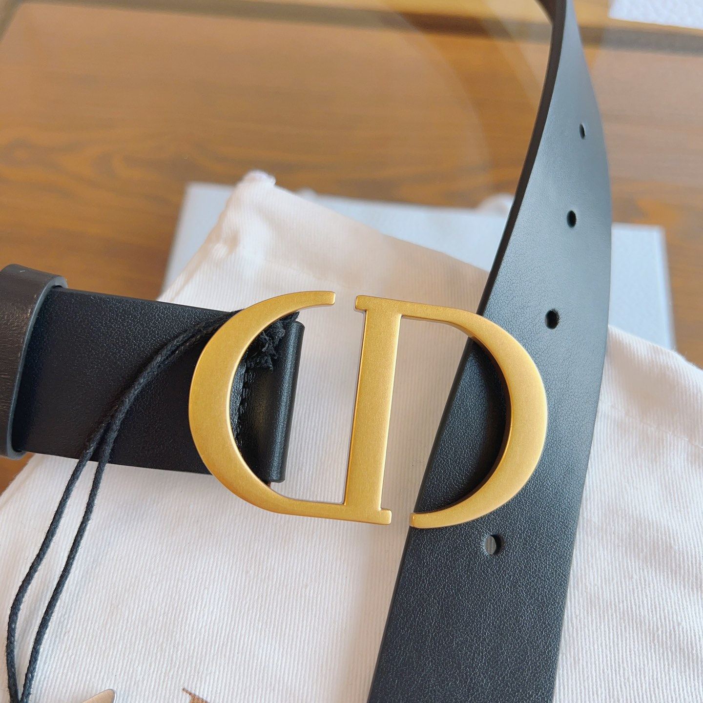 Dior 30 Montaigne 35 MM In Black Smooth Calfskin Belt（B0077UVWV-M900）
