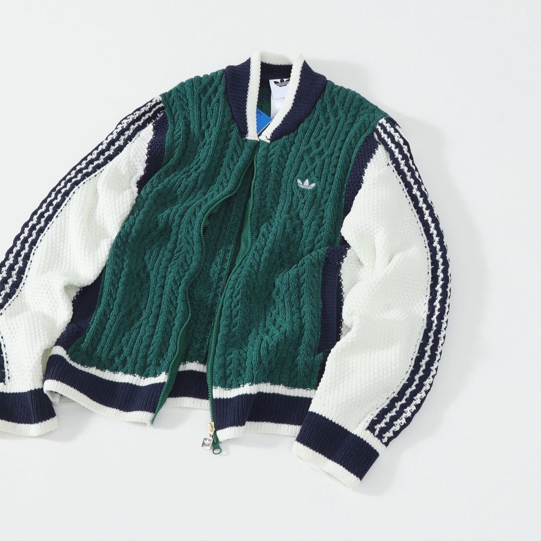 Adidas Men's Retro Baseball Style Color Block Sporty Loose Sweater (KS5962）