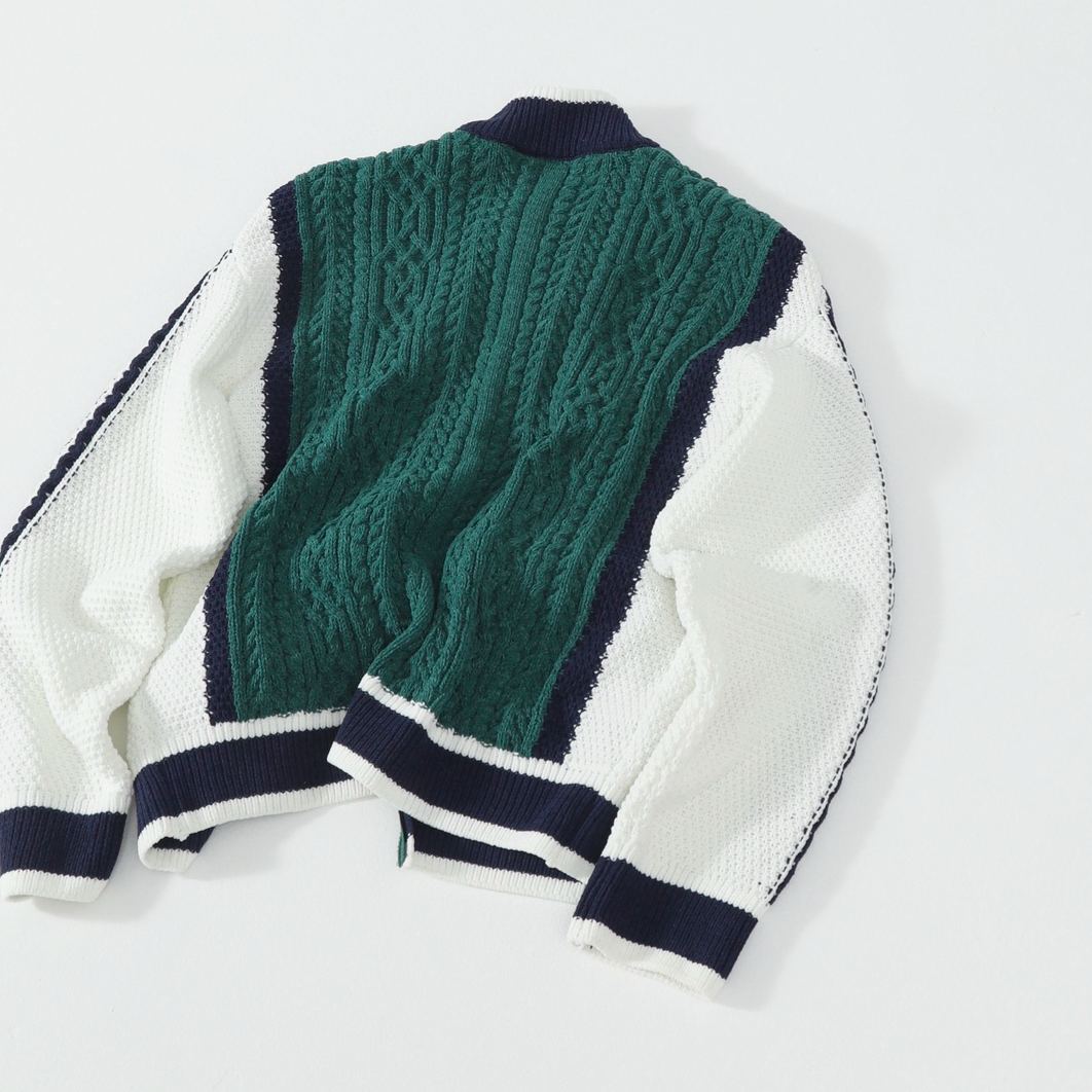 Adidas Men's Retro Baseball Style Color Block Sporty Loose Sweater (KS5962）