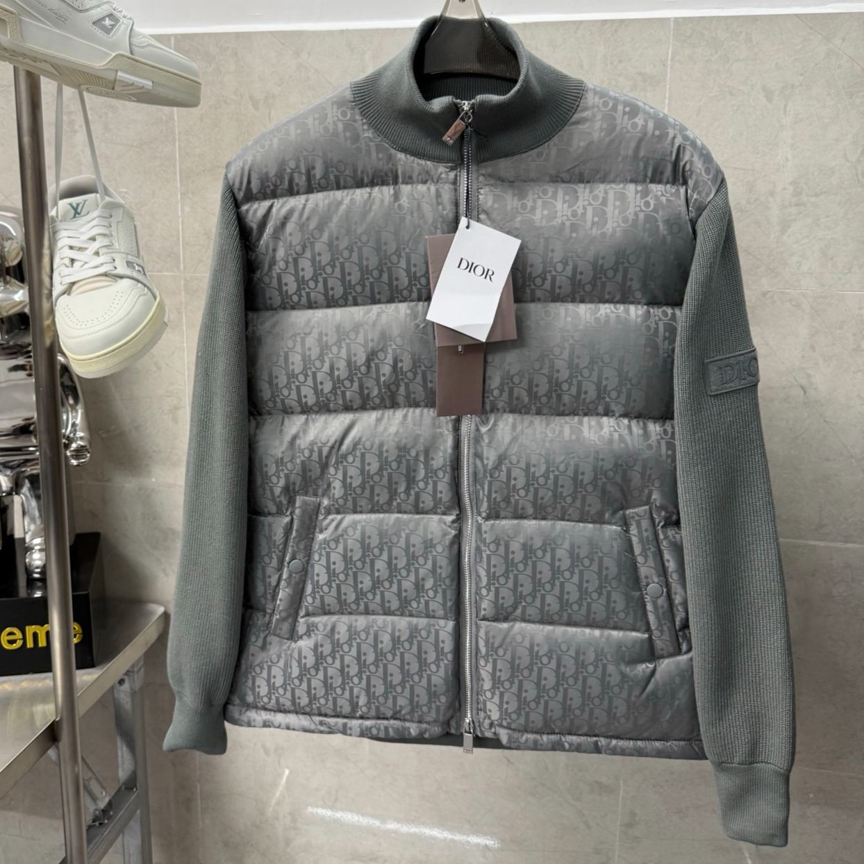 DIOR Men's Knit Mixed Color Jacket（213M435AT373C900）