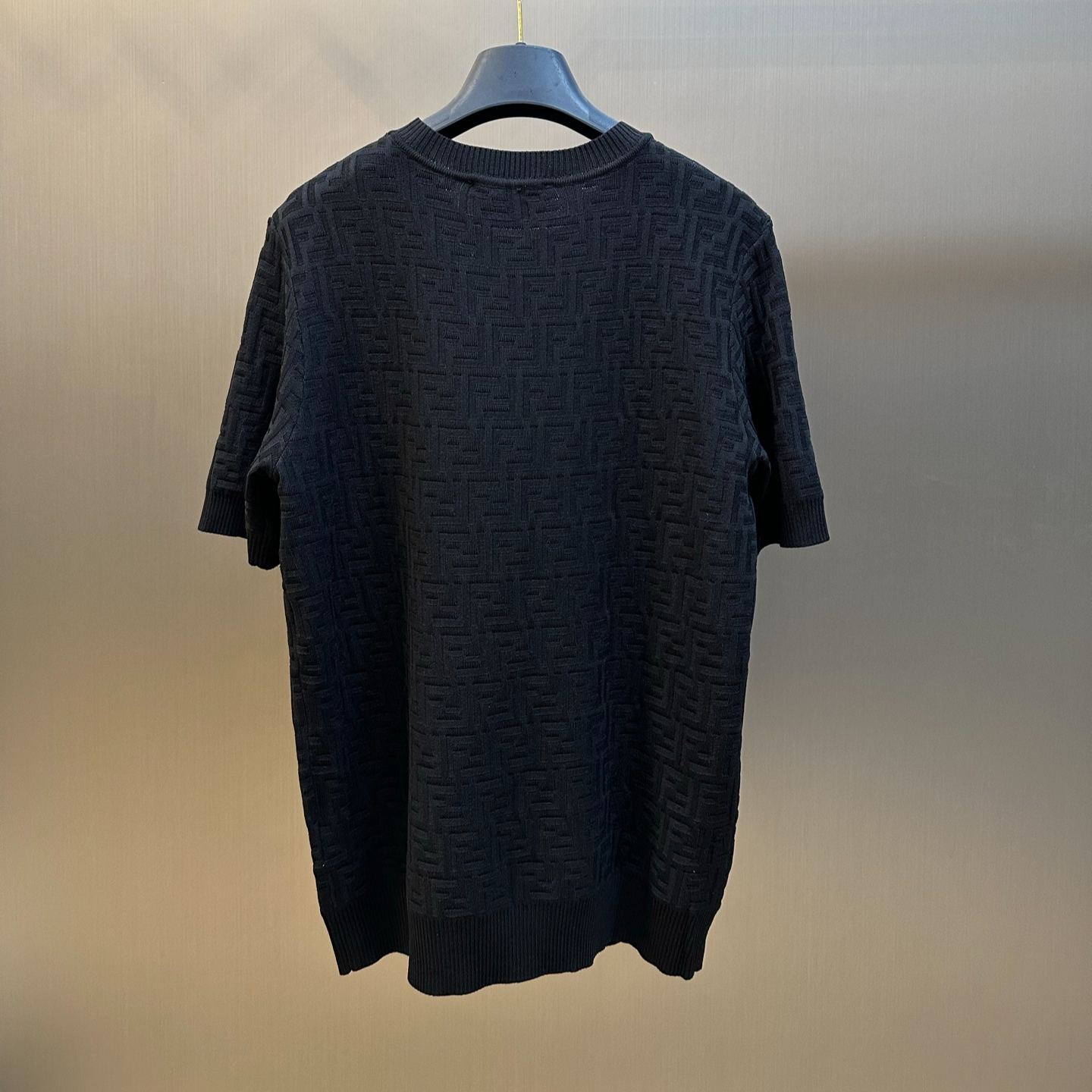 FENDI Black FF Cotton and Viscose Fiber Sweater (FZXD57AUZRF0GME）