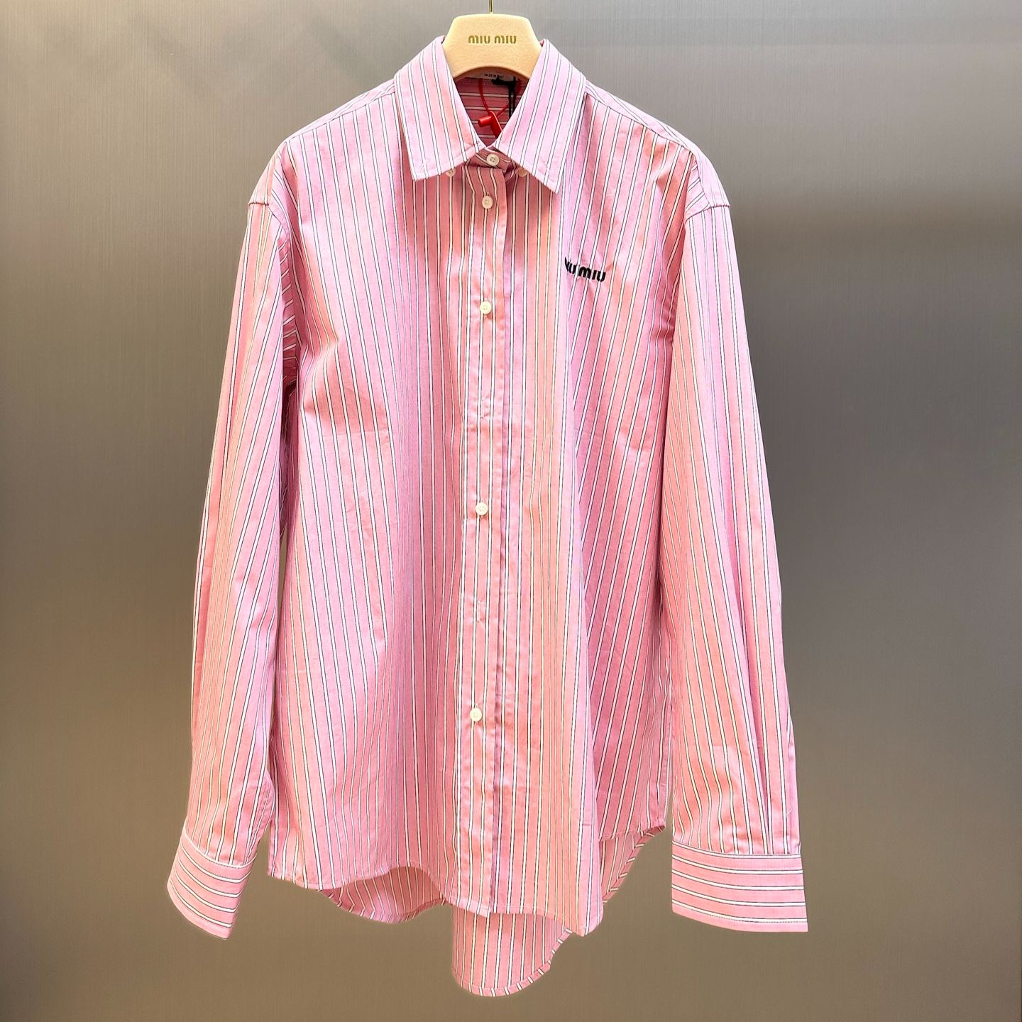 MIU MIU BUTTON DOWN' STRIPED SHIRT（MK2007SOOO180UF0028）