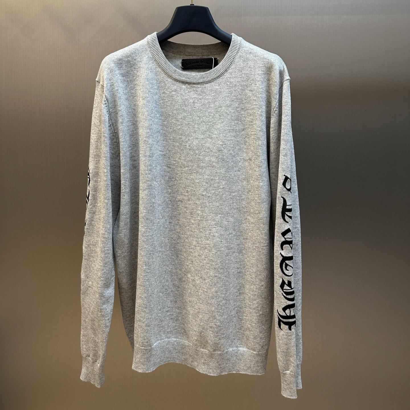 Chrome Hearts Cashmere Knit with Embroidered Sleeve Logo(10416-251010-0070）