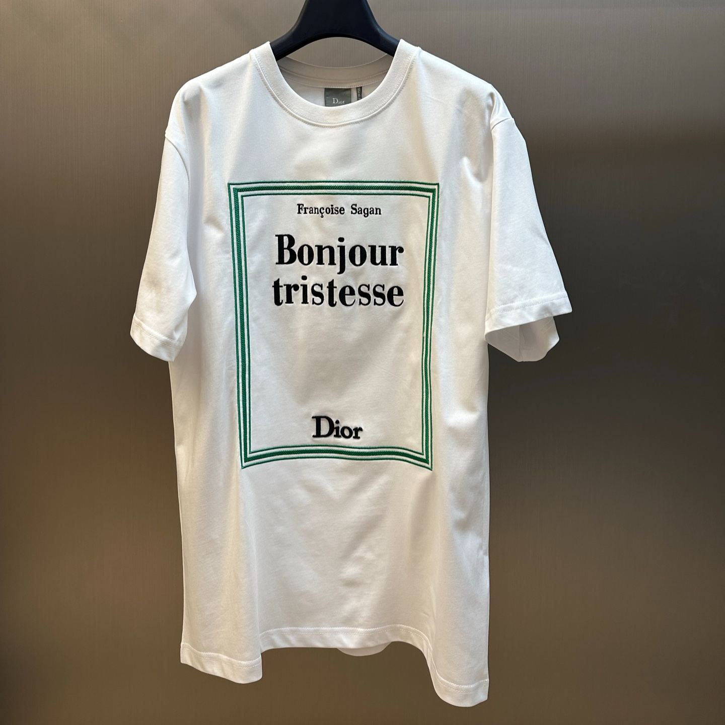 DIOR T-shirt with book cover embroidery, loose fit（683J642A0677-C086）